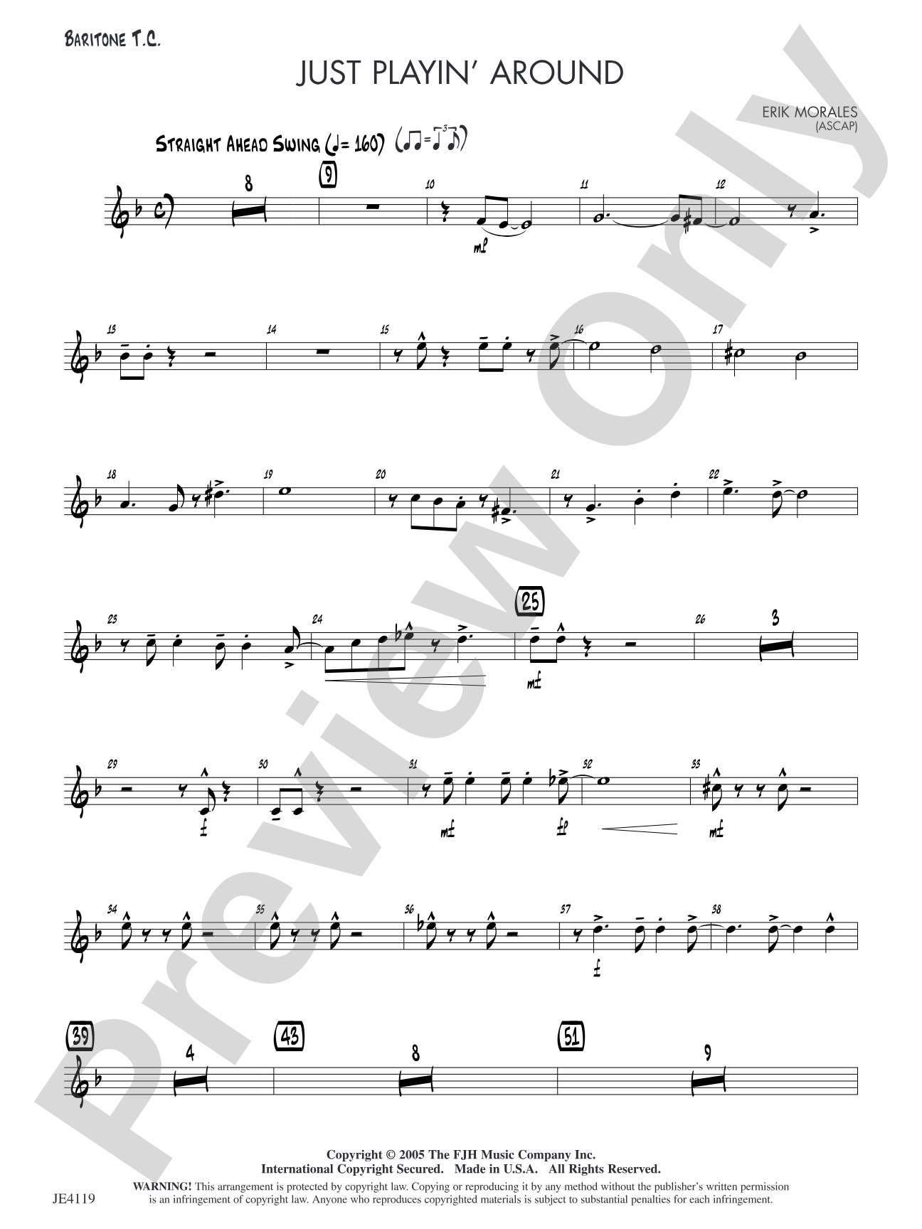 Just Playin' Around: Baritone T.C. (Alternate Part Doubles Trombone 1)