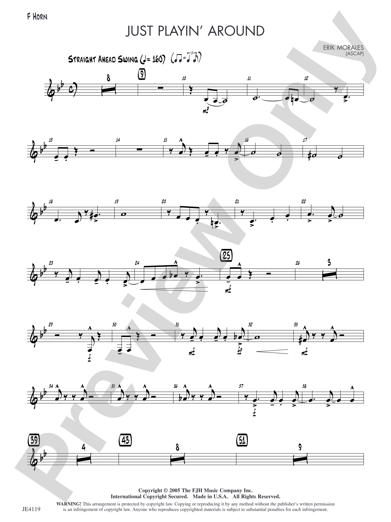 Just Playin' Around: F Horn (Alternate Part Doubles Trombone 1)