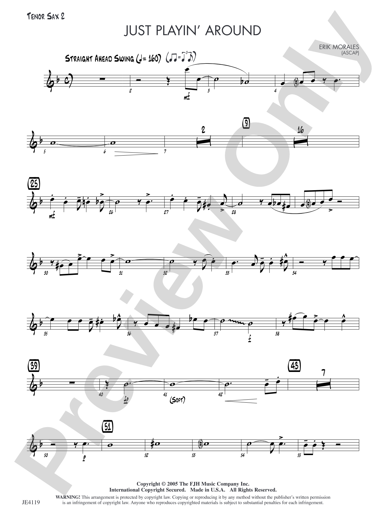 Just Playin' Around: Tenor Sax 2