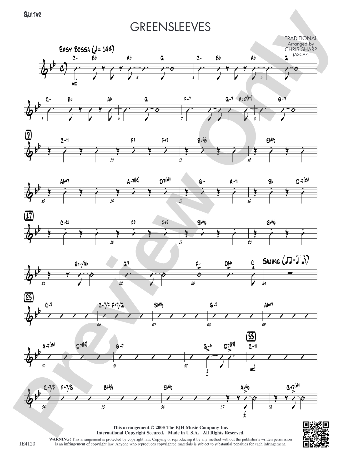 Greensleeves: Guitar