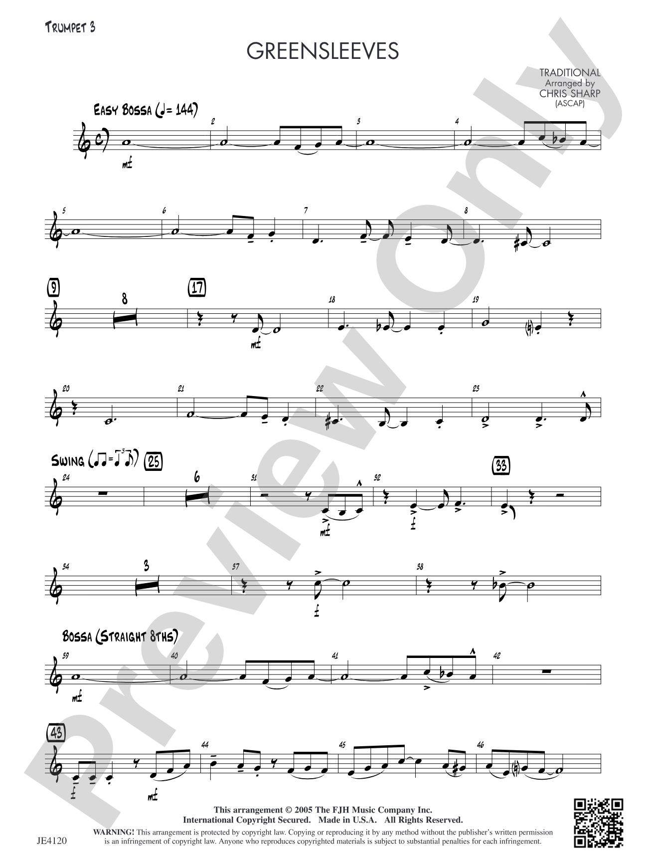 Greensleeves: Opt. Trumpet 3
