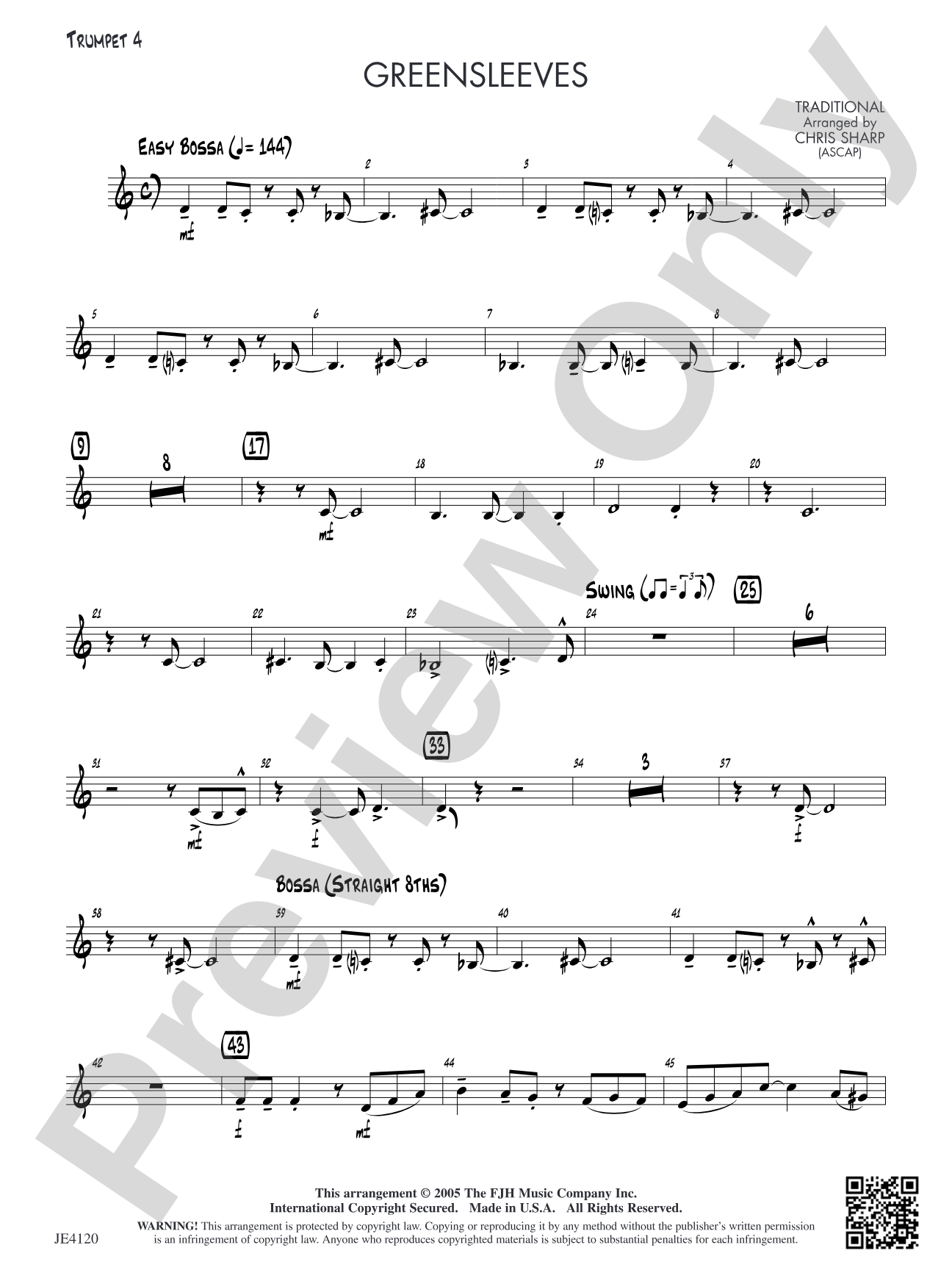 Greensleeves: Opt. Trumpet 4