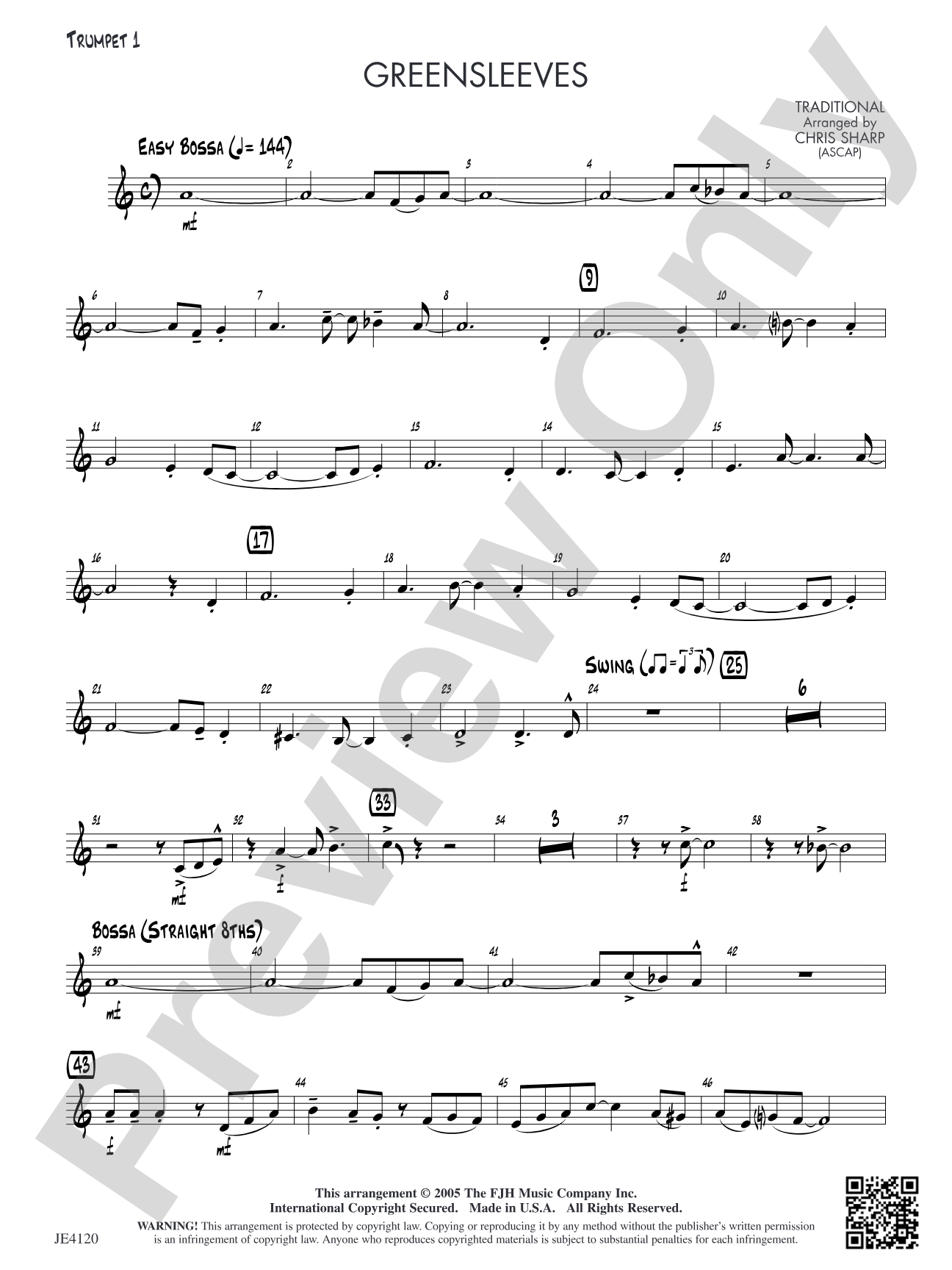 Greensleeves: Trumpet 1