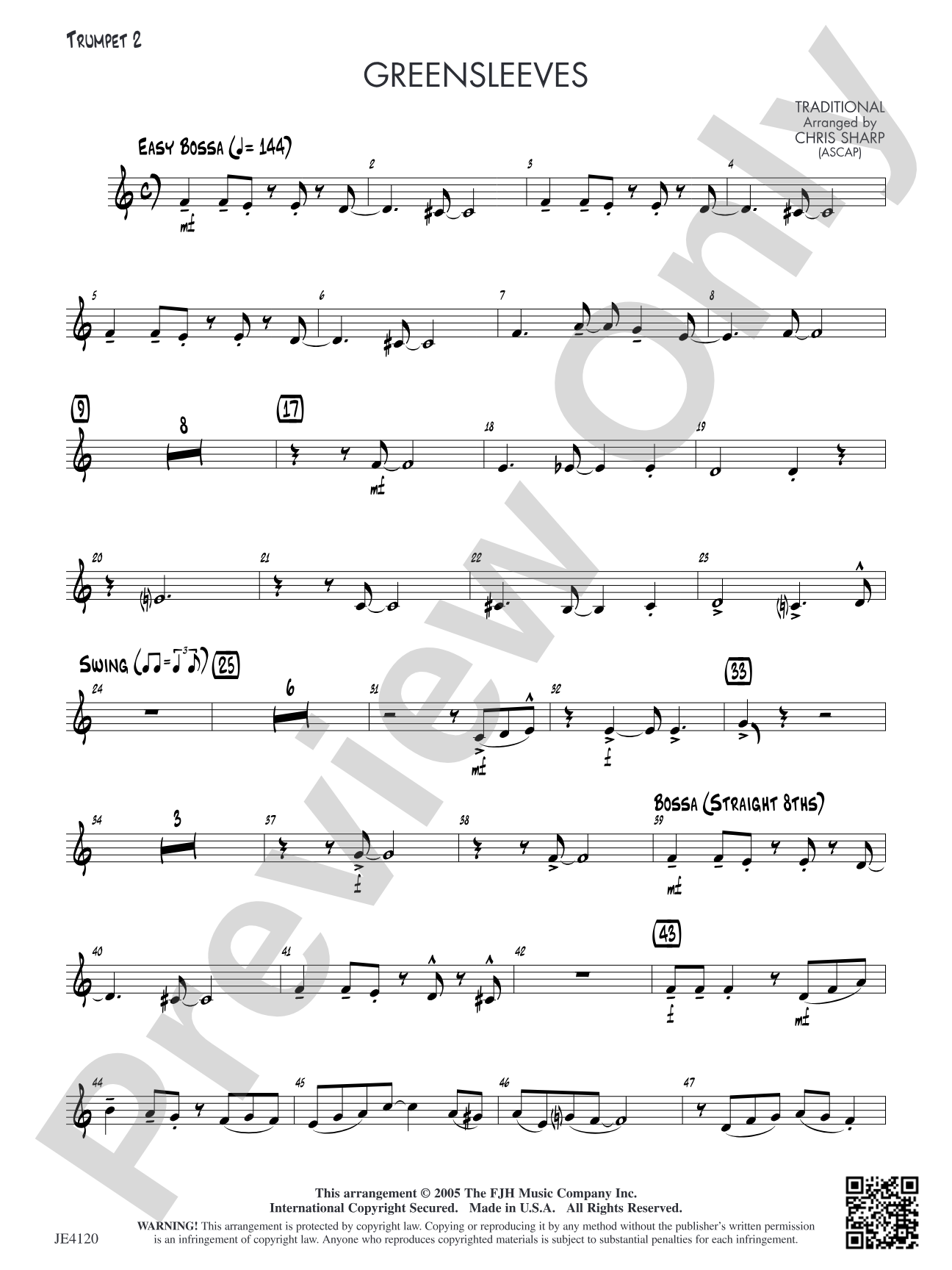 Greensleeves: Trumpet 2