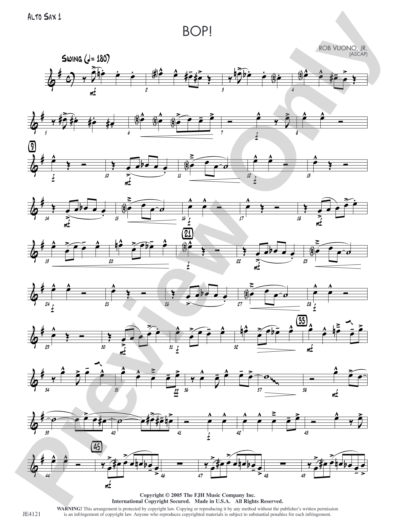 Bop!: Alto Sax 1