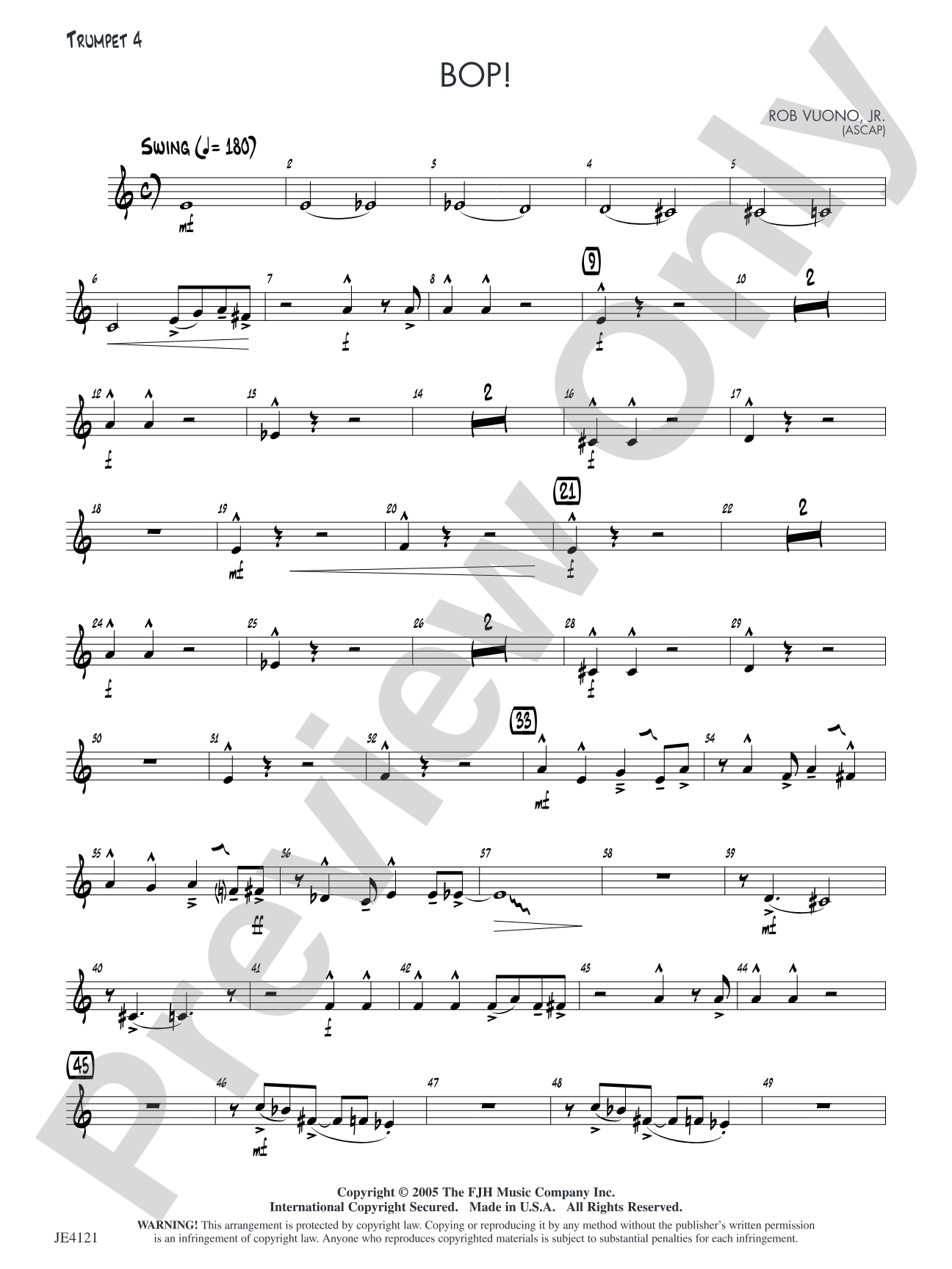 Bop!: Opt. Trumpet 4