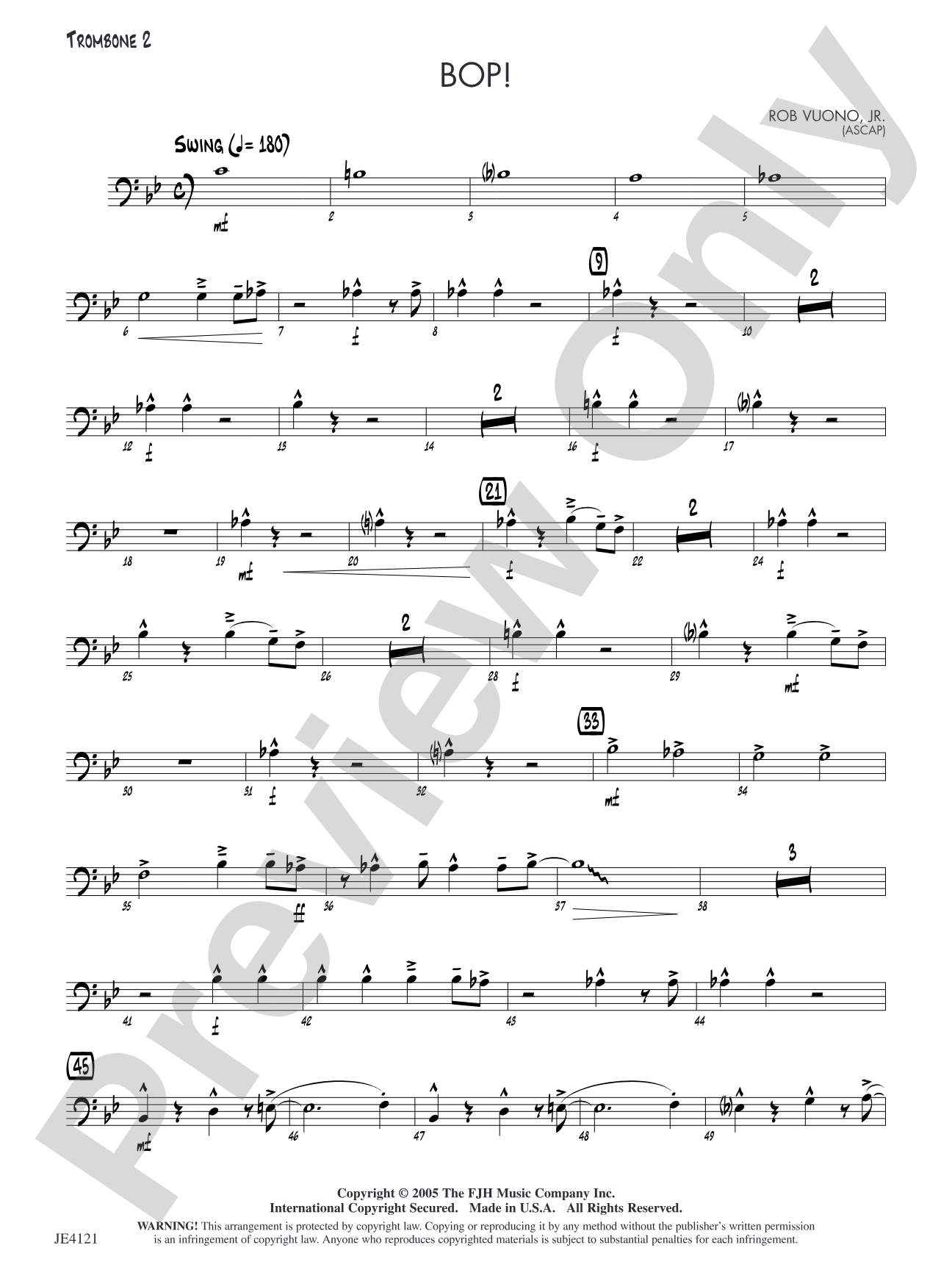 Bop!: Opt. Trombone 2