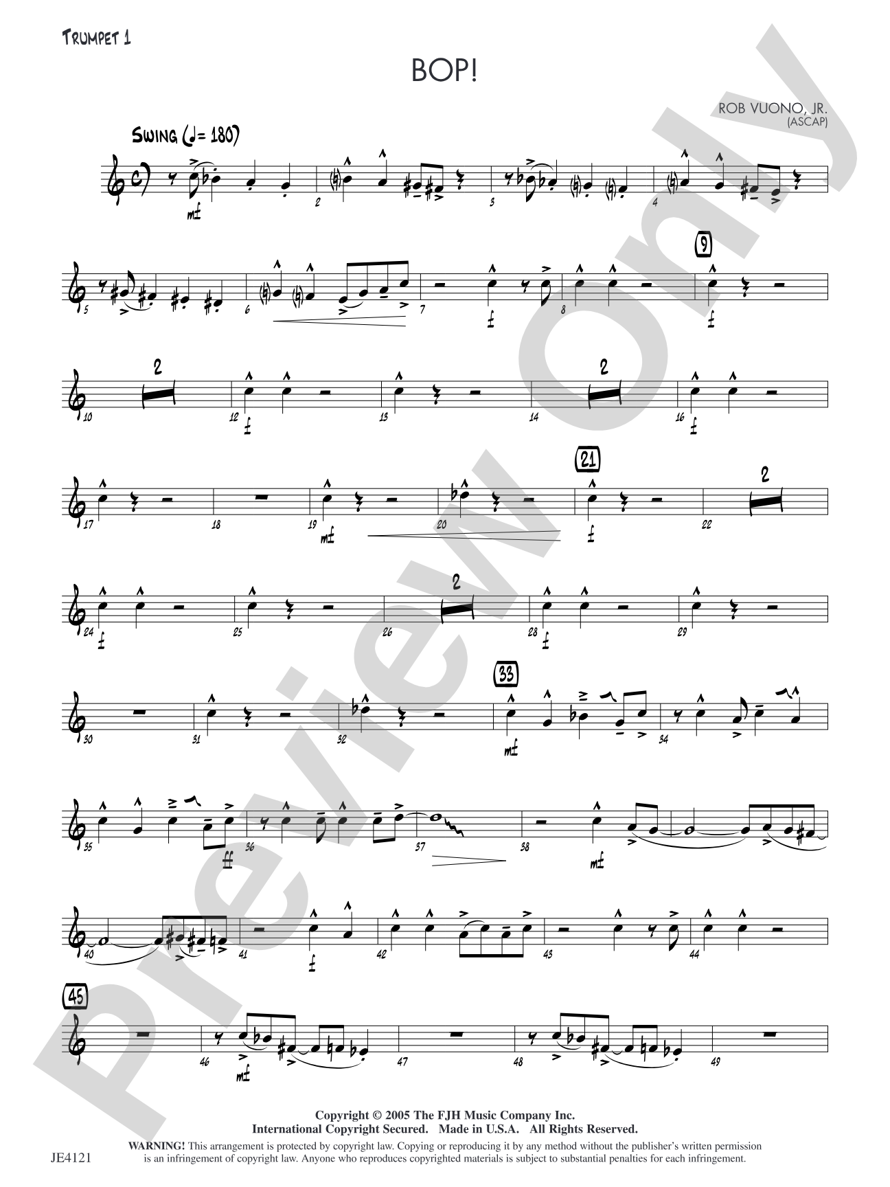 Bop!: Trumpet 1