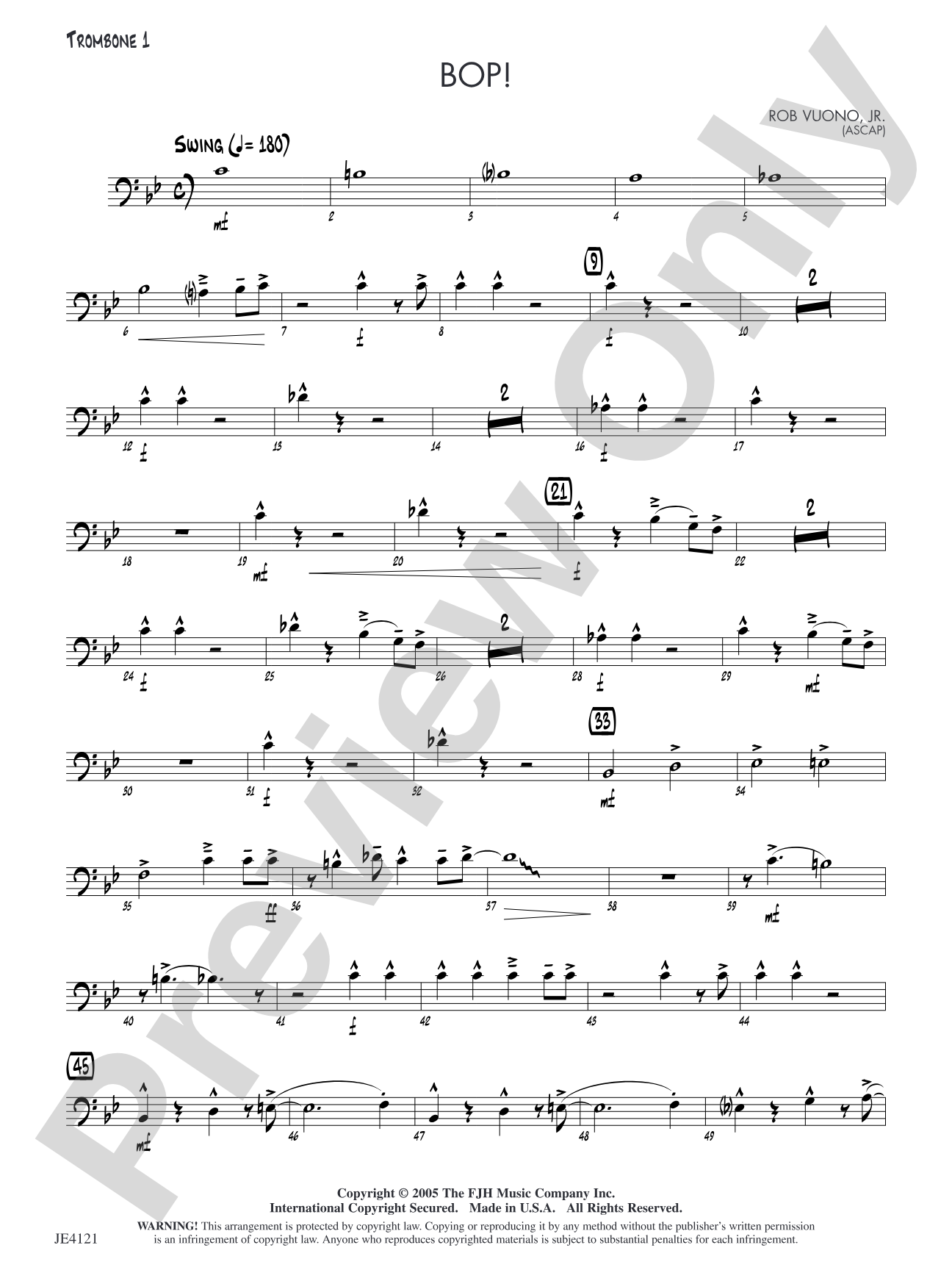 Bop!: Trombone 1