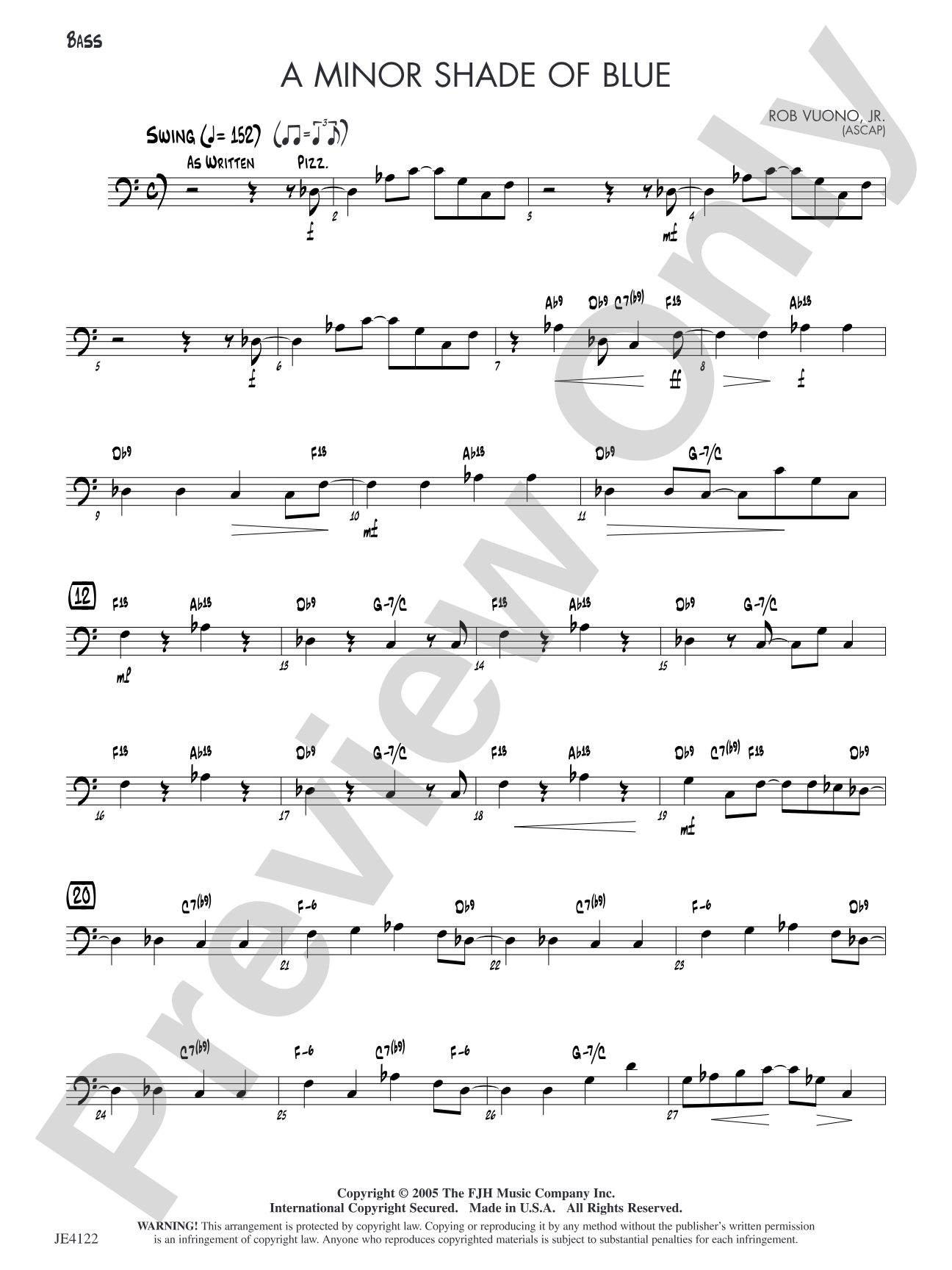 A Minor Shade of Blue: Bass