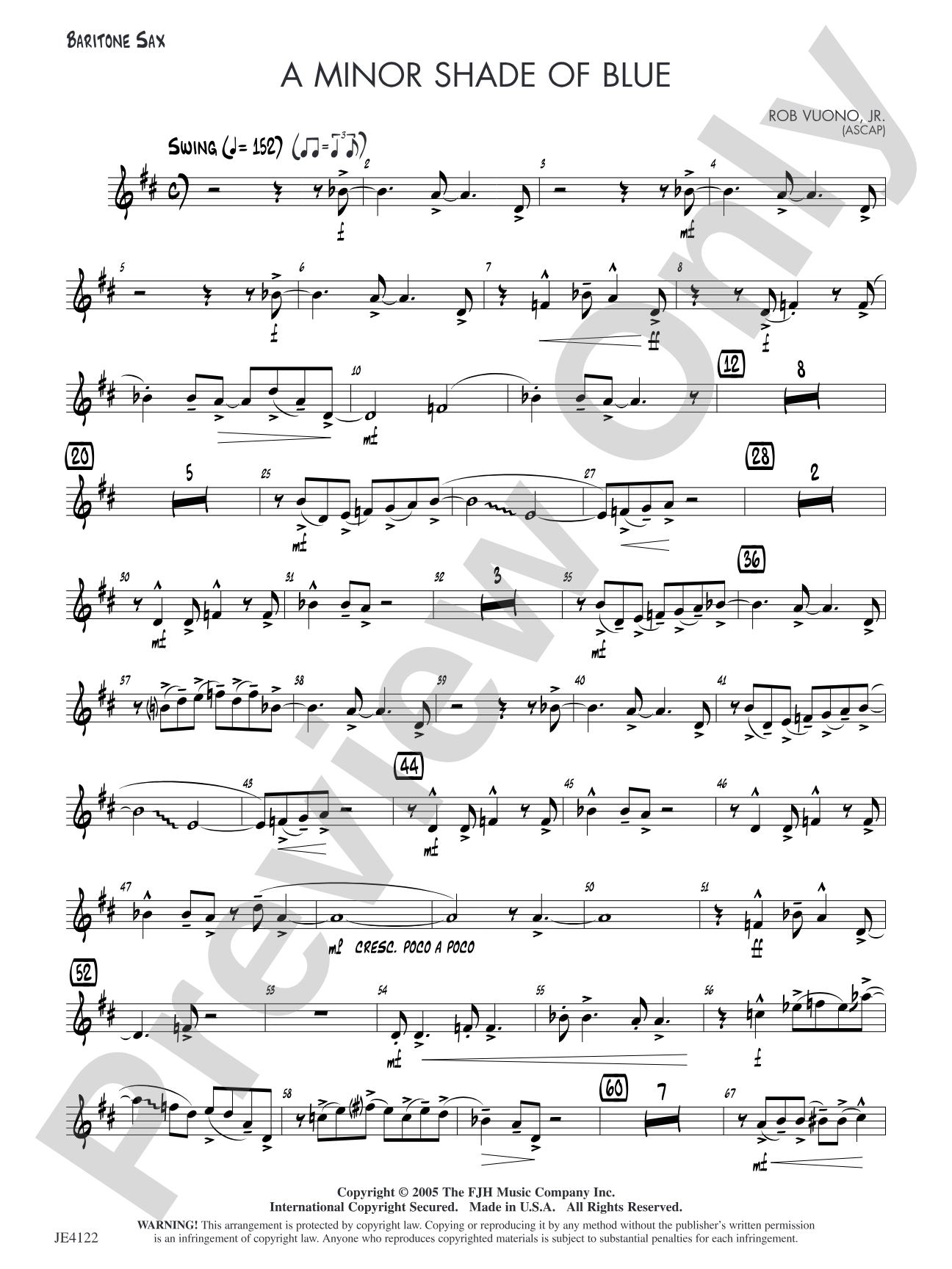 A Minor Shade of Blue: Baritone Sax