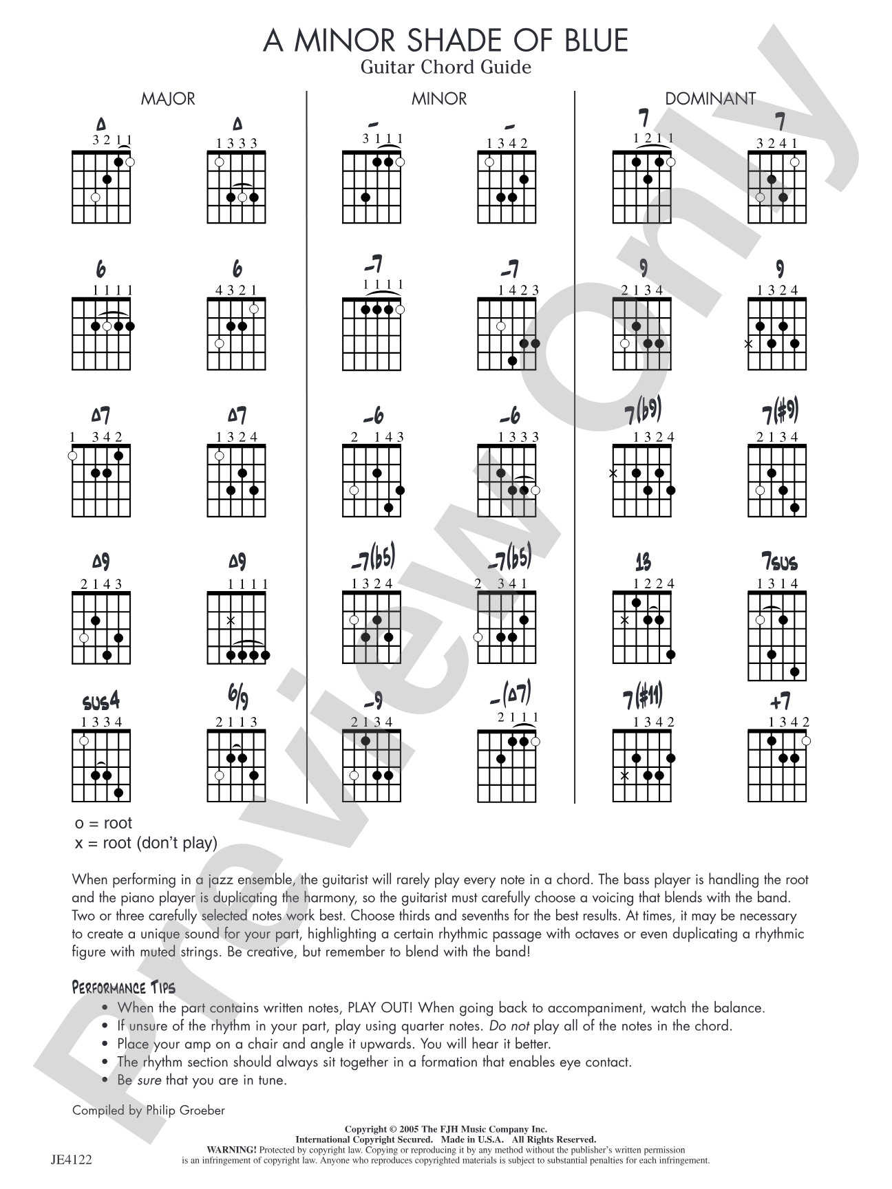 A Minor Shade of Blue: Guitar Chord Guide