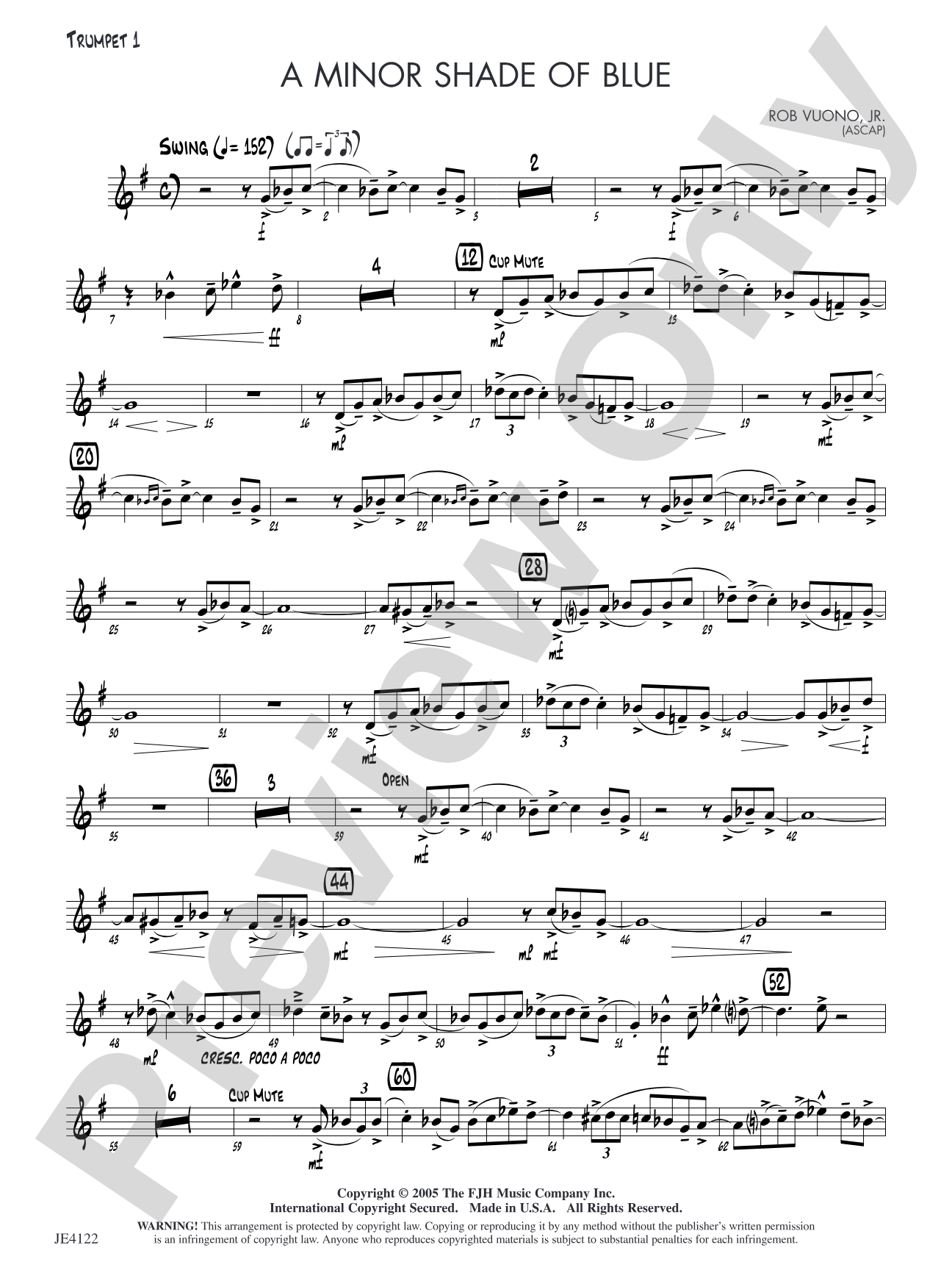 A Minor Shade of Blue: Trumpet 1