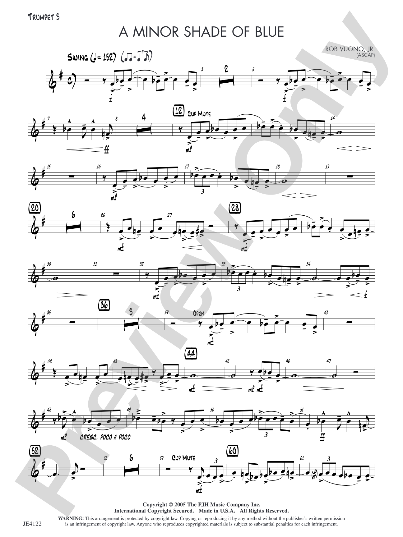 A Minor Shade of Blue: Trumpet 3