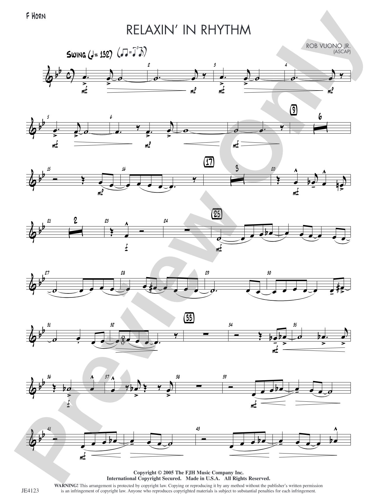 Relaxin' in Rhythm: Alternate F Horn