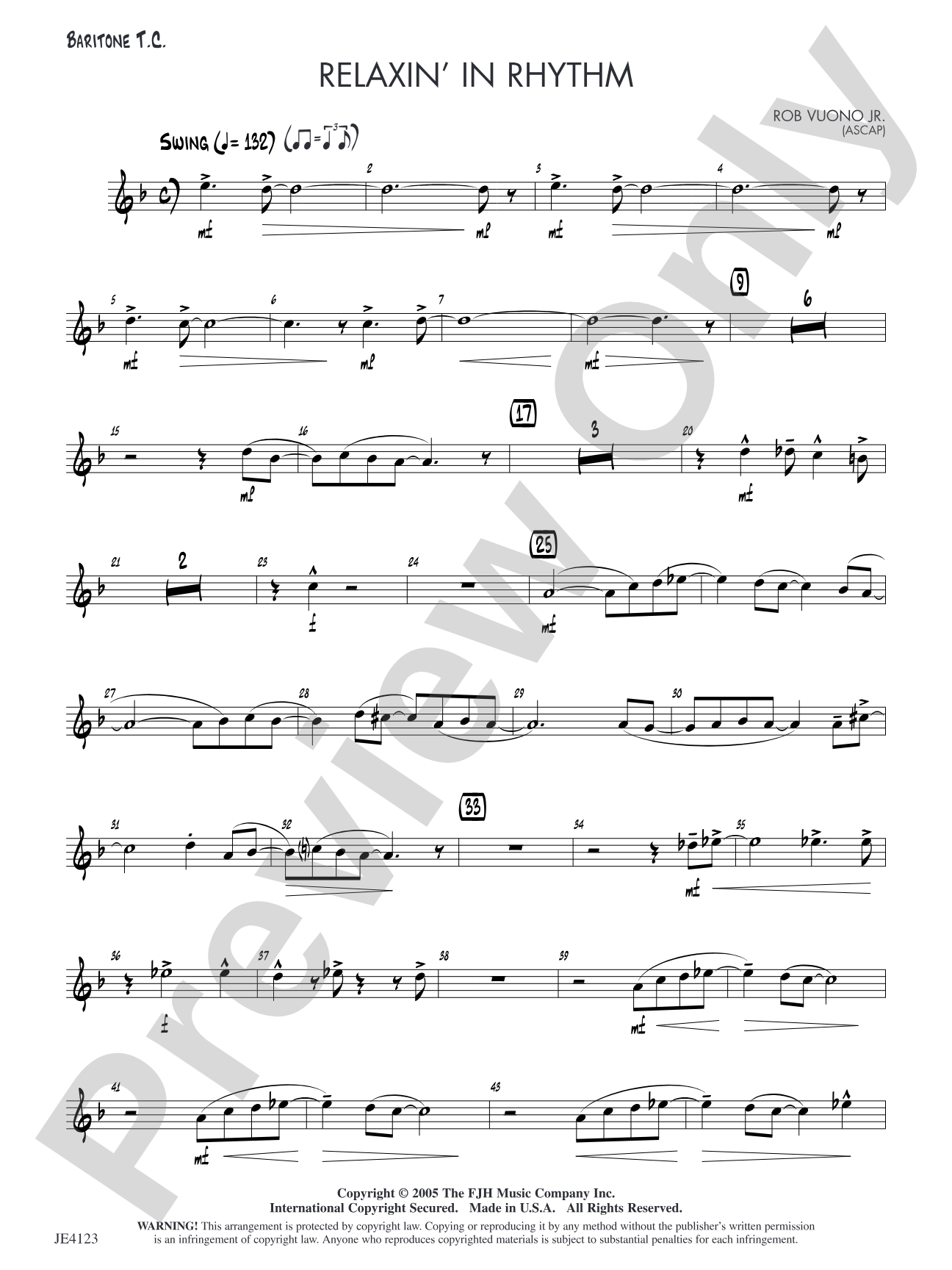 Relaxin' in Rhythm: Alternate Baritone T.C.