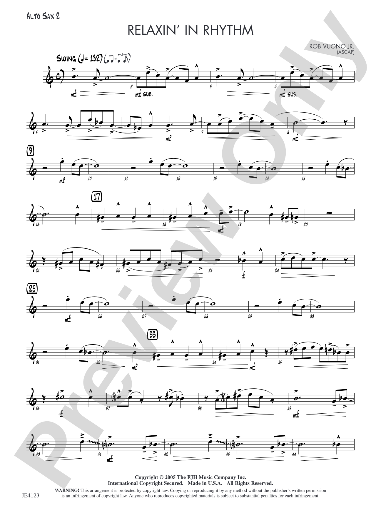 Relaxin' in Rhythm: Alto Sax 2