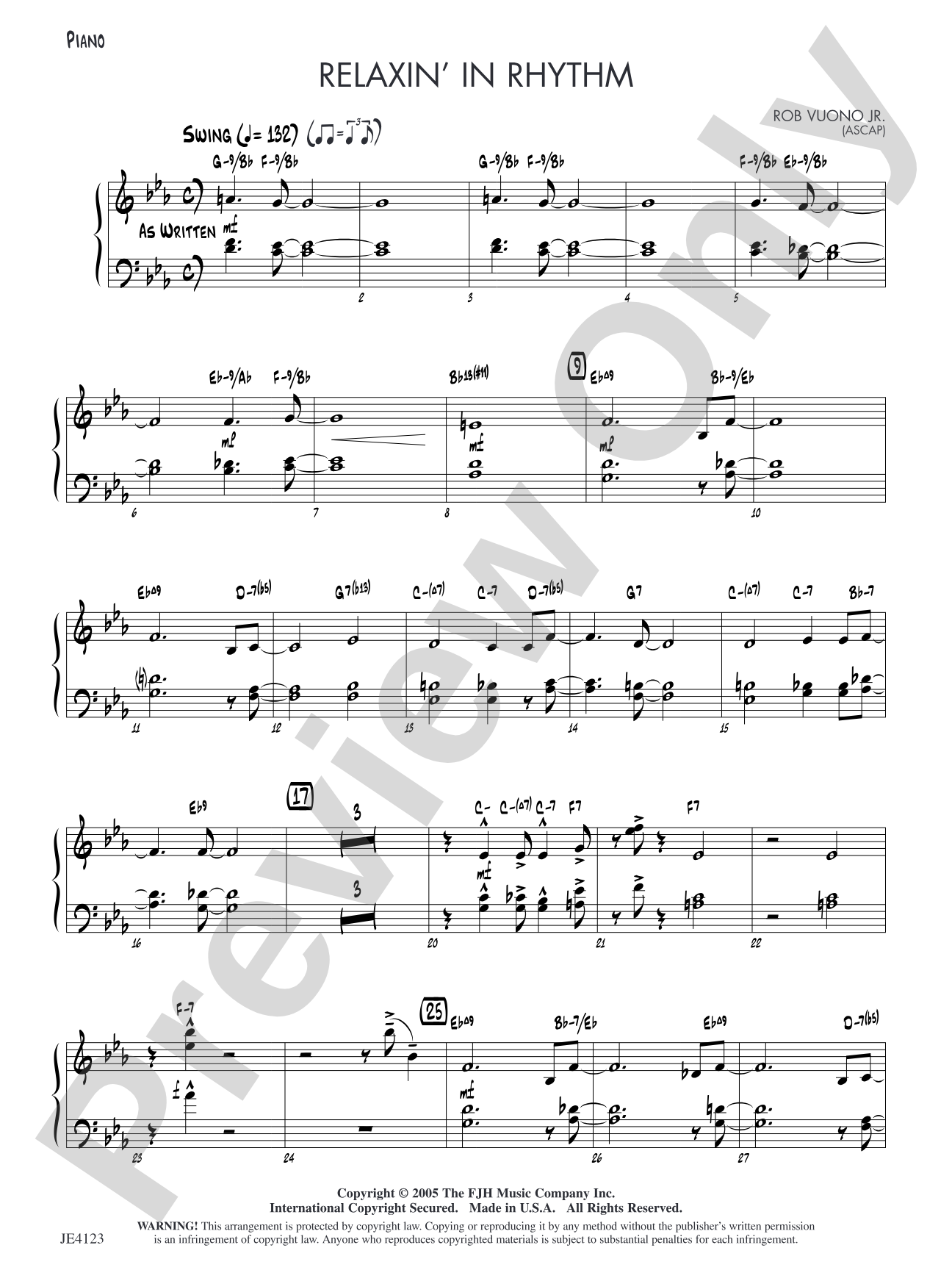 Relaxin' in Rhythm: Piano