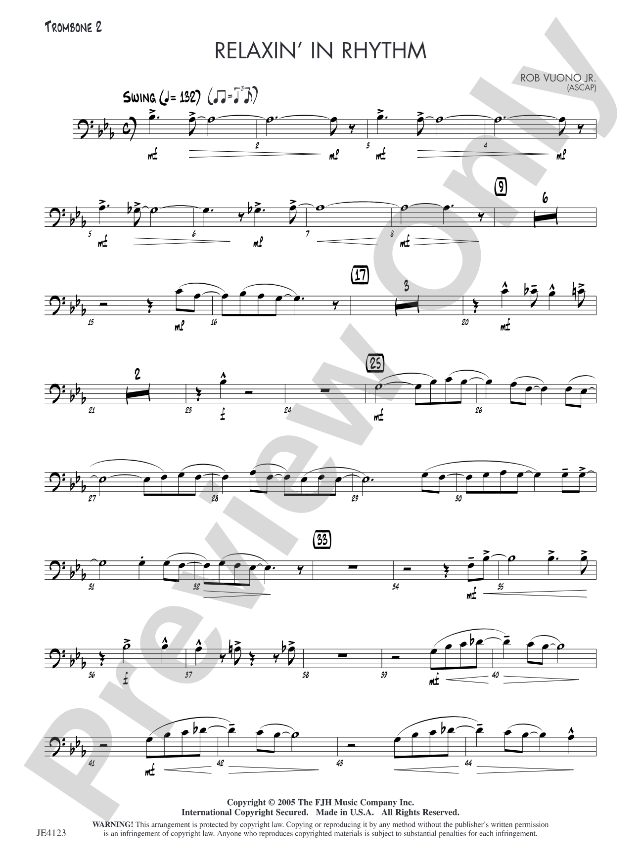 Relaxin' in Rhythm: Opt. Trombone 2