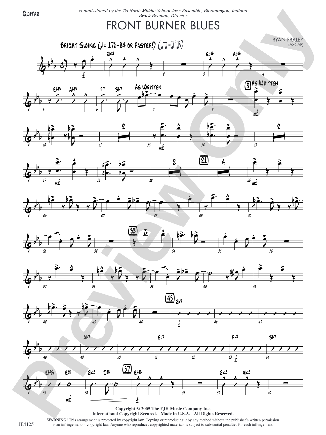 Front Burner Blues: Guitar