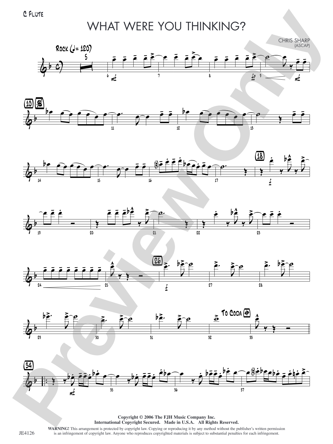 What Were You Thinking?: C Flute (Alternate Part)
