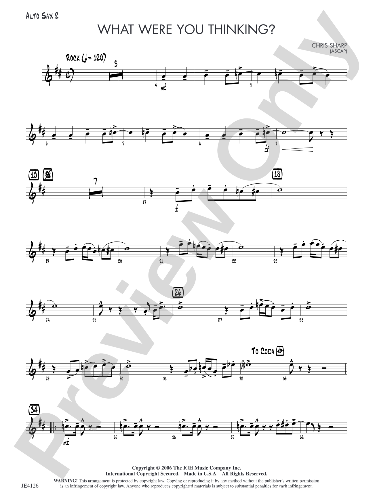 What Were You Thinking?: Alto Sax 2