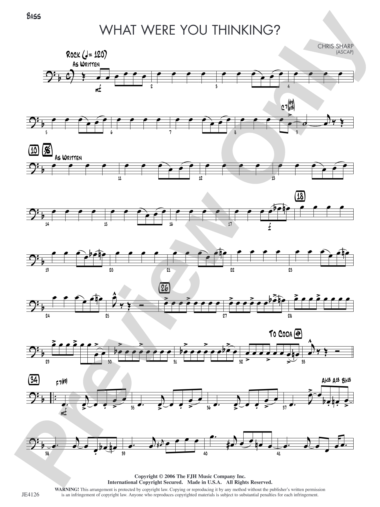 What Were You Thinking?: Bass