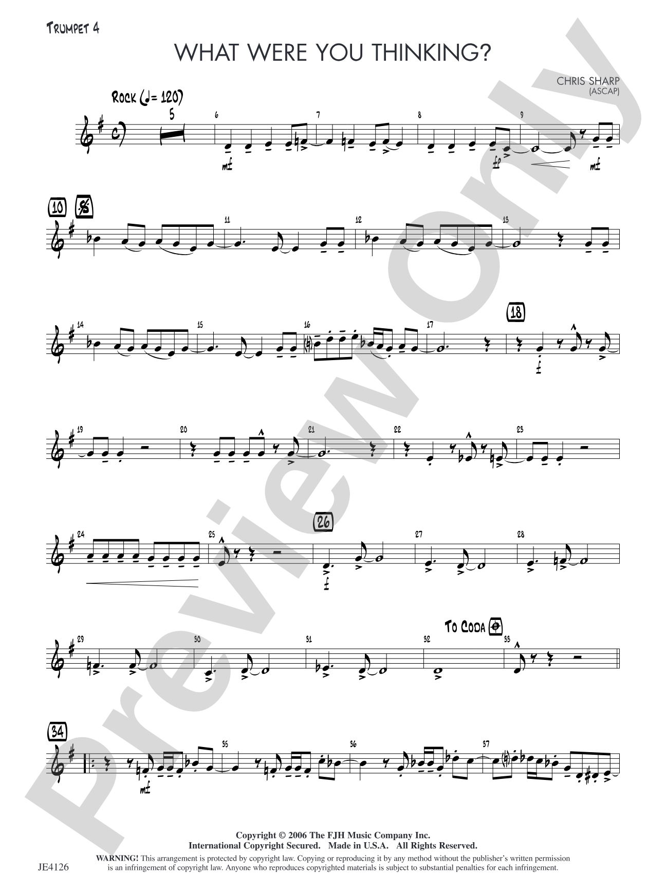 What Were You Thinking?: Opt. Trumpet 4