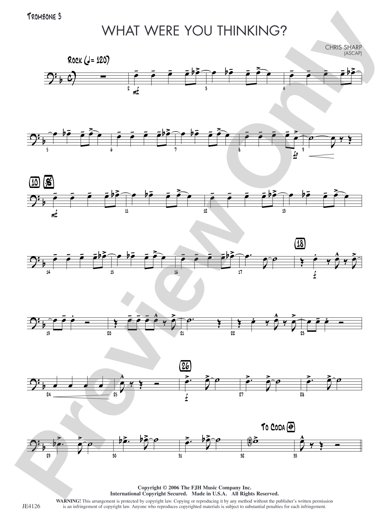 What Were You Thinking?: Opt. Trombone 3