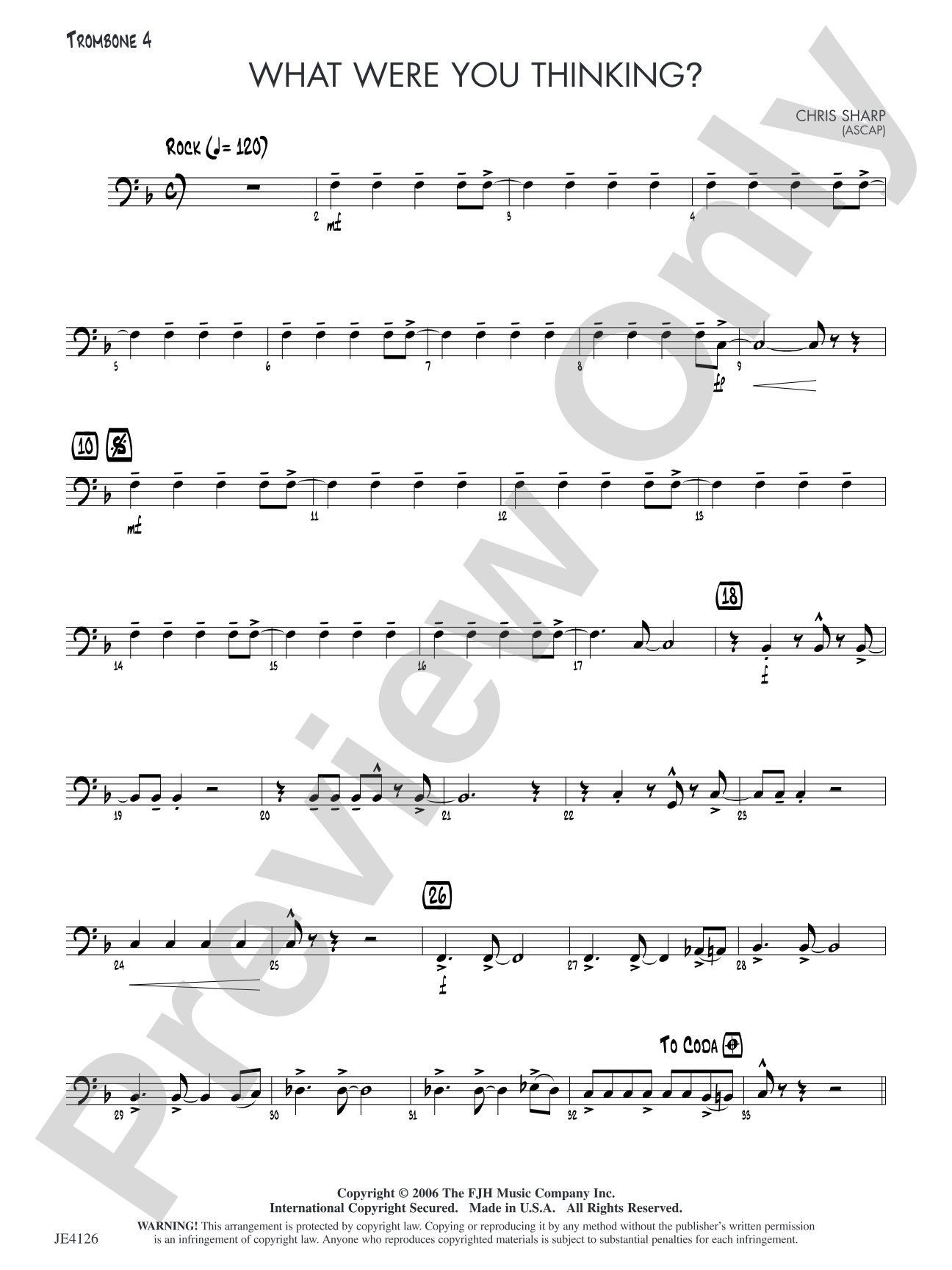 What Were You Thinking?: Opt. Trombone 4