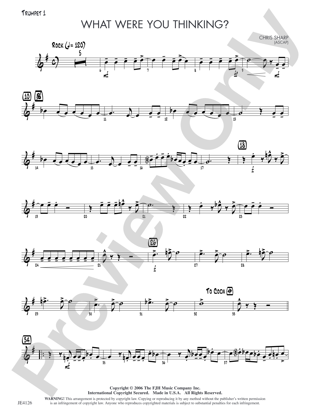 What Were You Thinking?: Trumpet 1