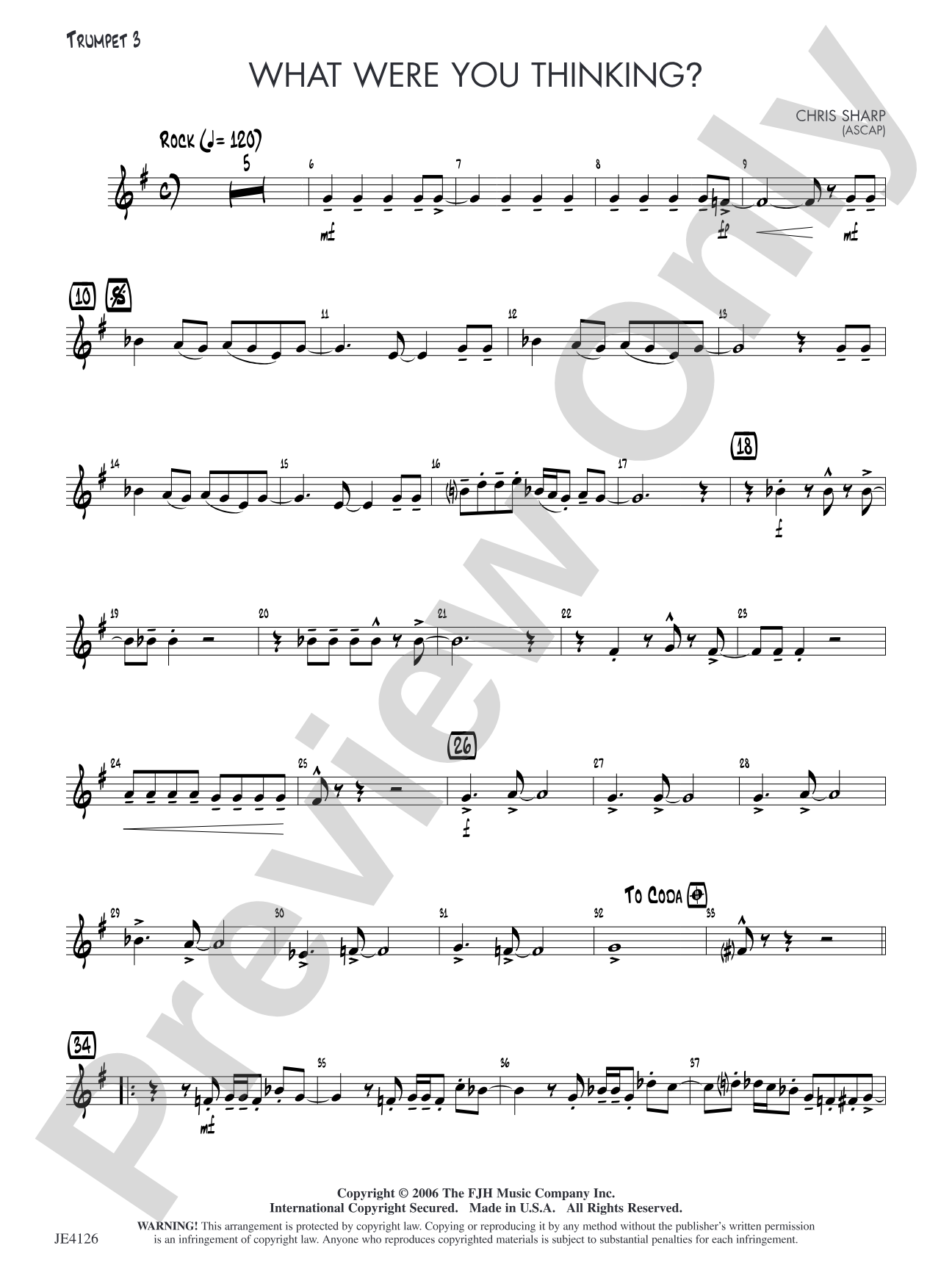 What Were You Thinking?: Trumpet 3