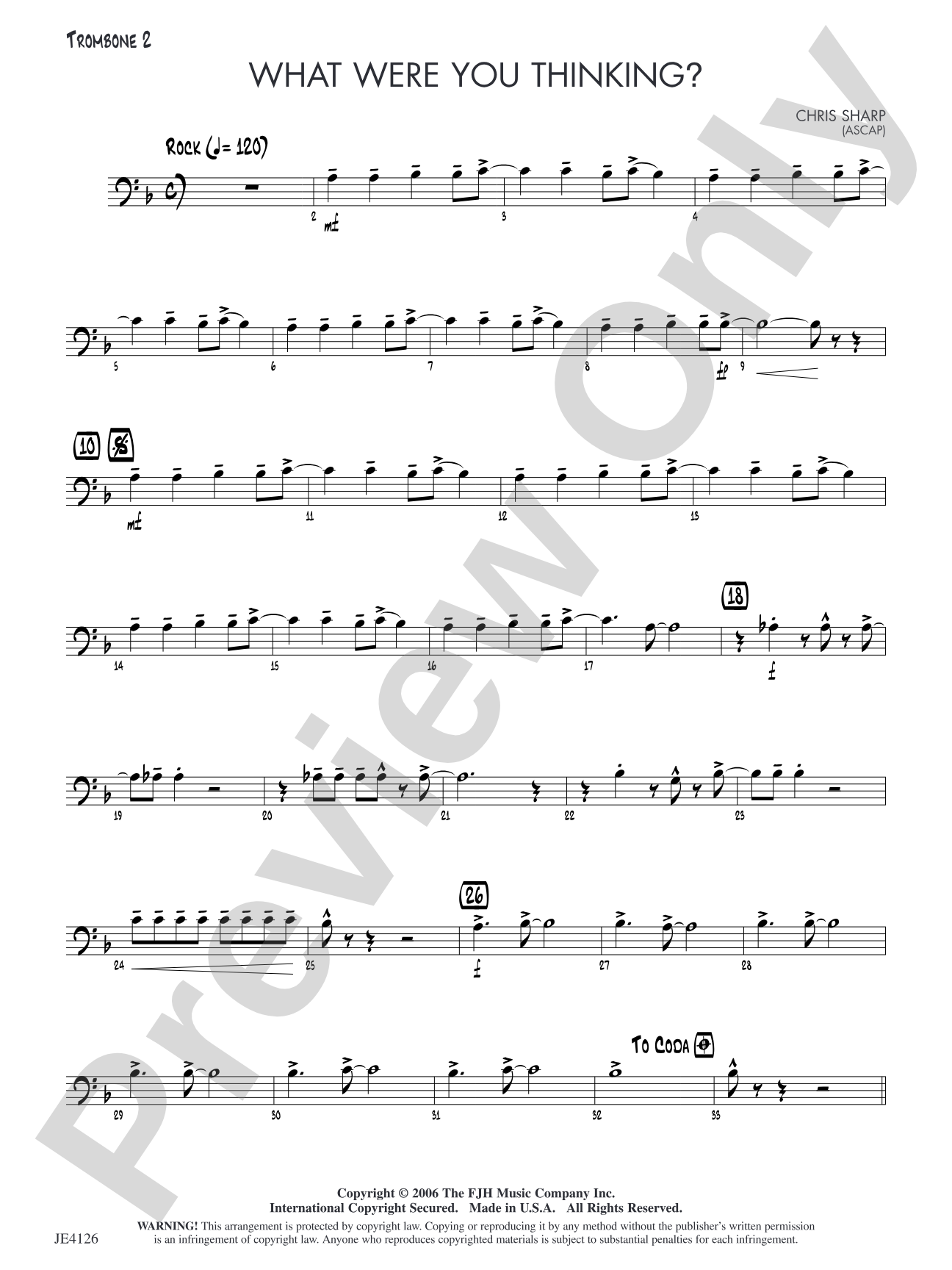 What Were You Thinking?: Trombone 2