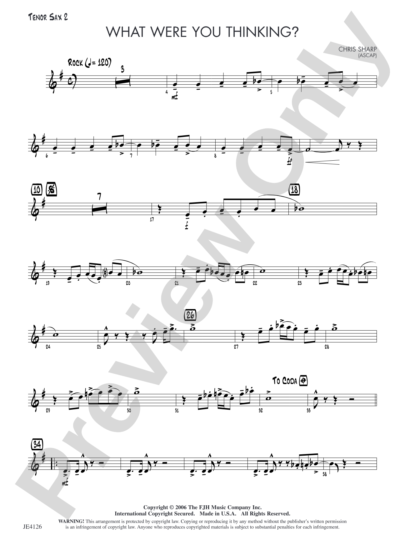 What Were You Thinking?: Tenor Sax 2
