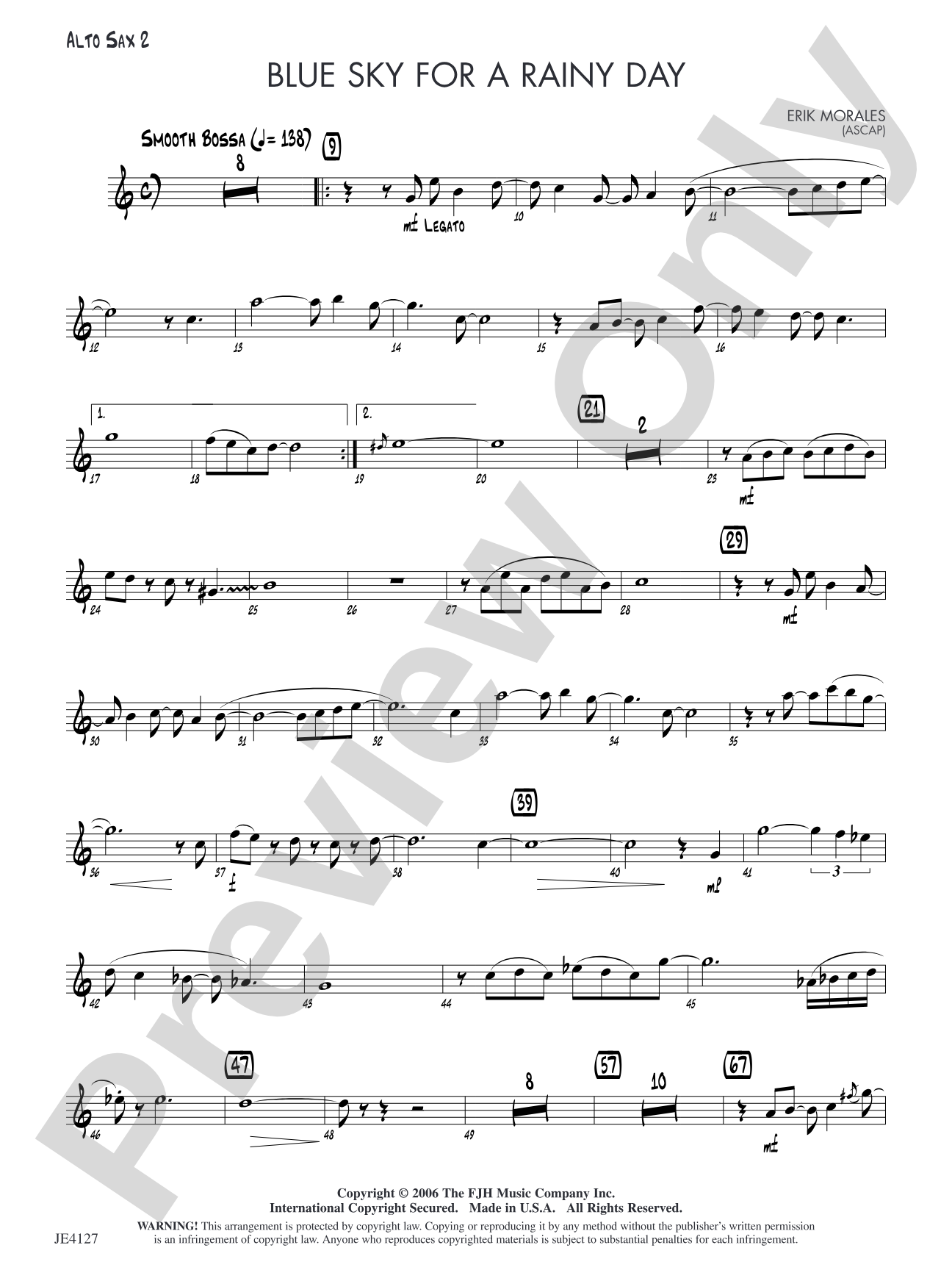 Blue Sky for a Rainy Day: Alto Sax 2