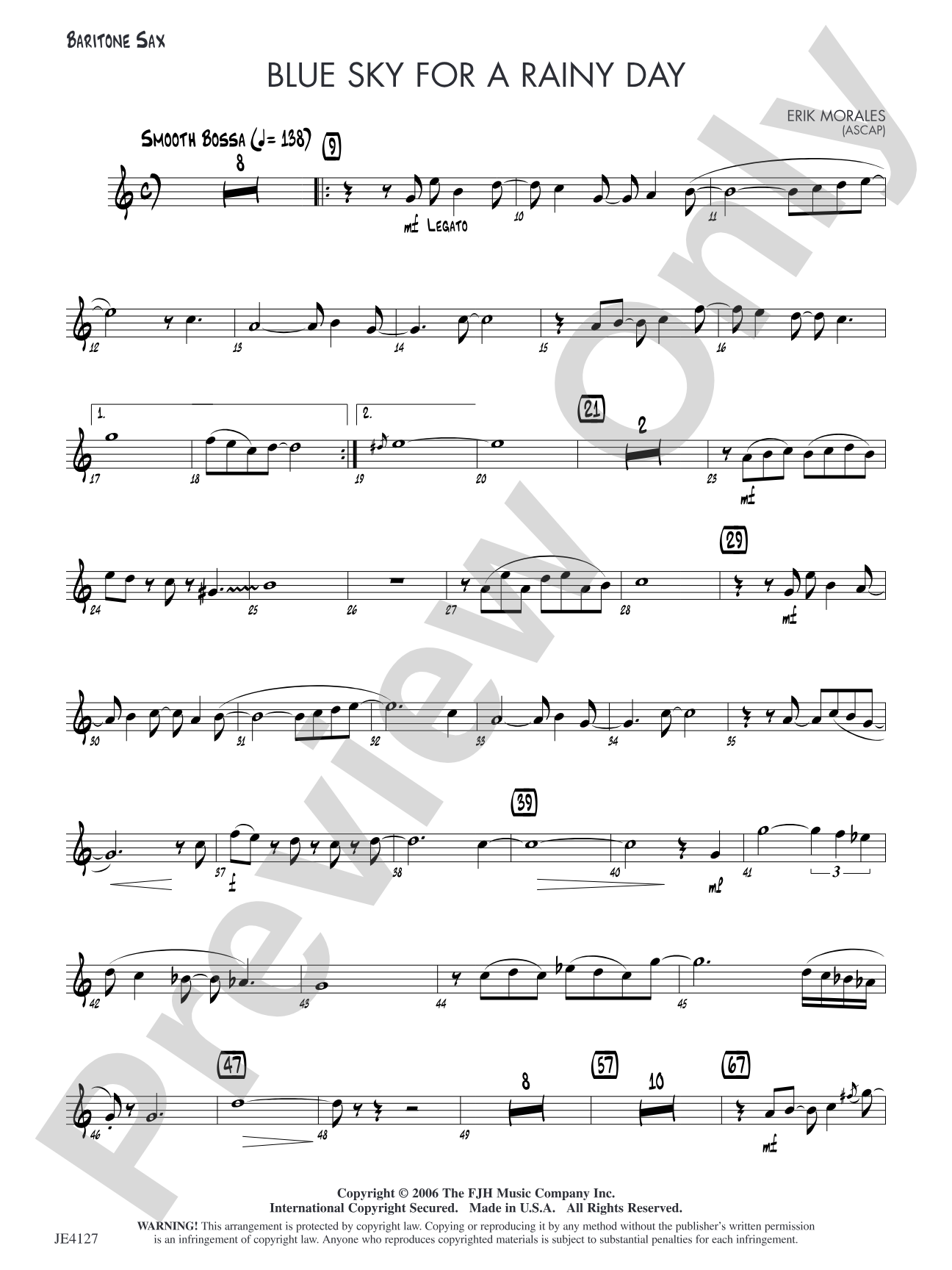 Blue Sky for a Rainy Day: Baritone Sax