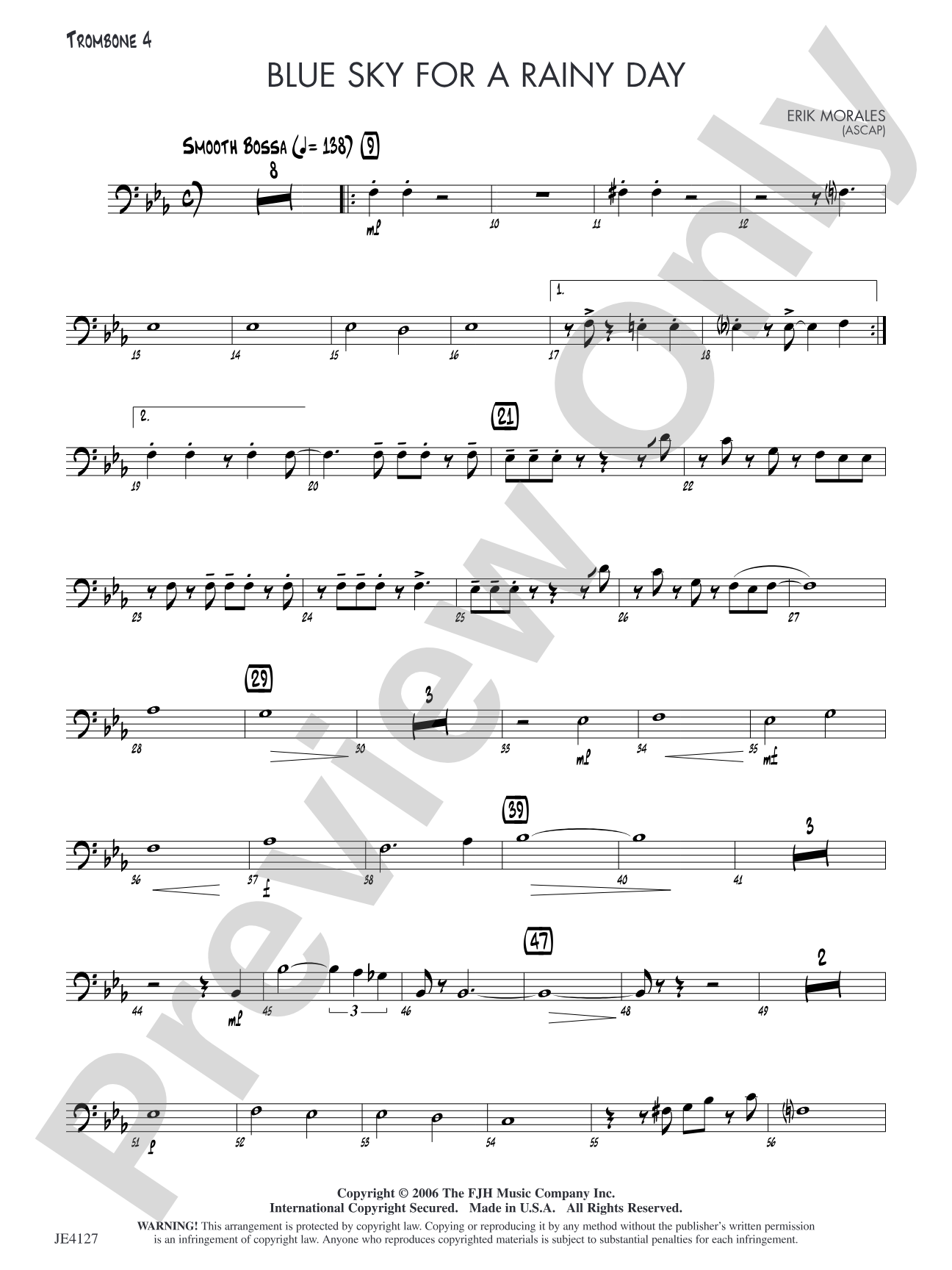 Blue Sky for a Rainy Day: Trombone 4