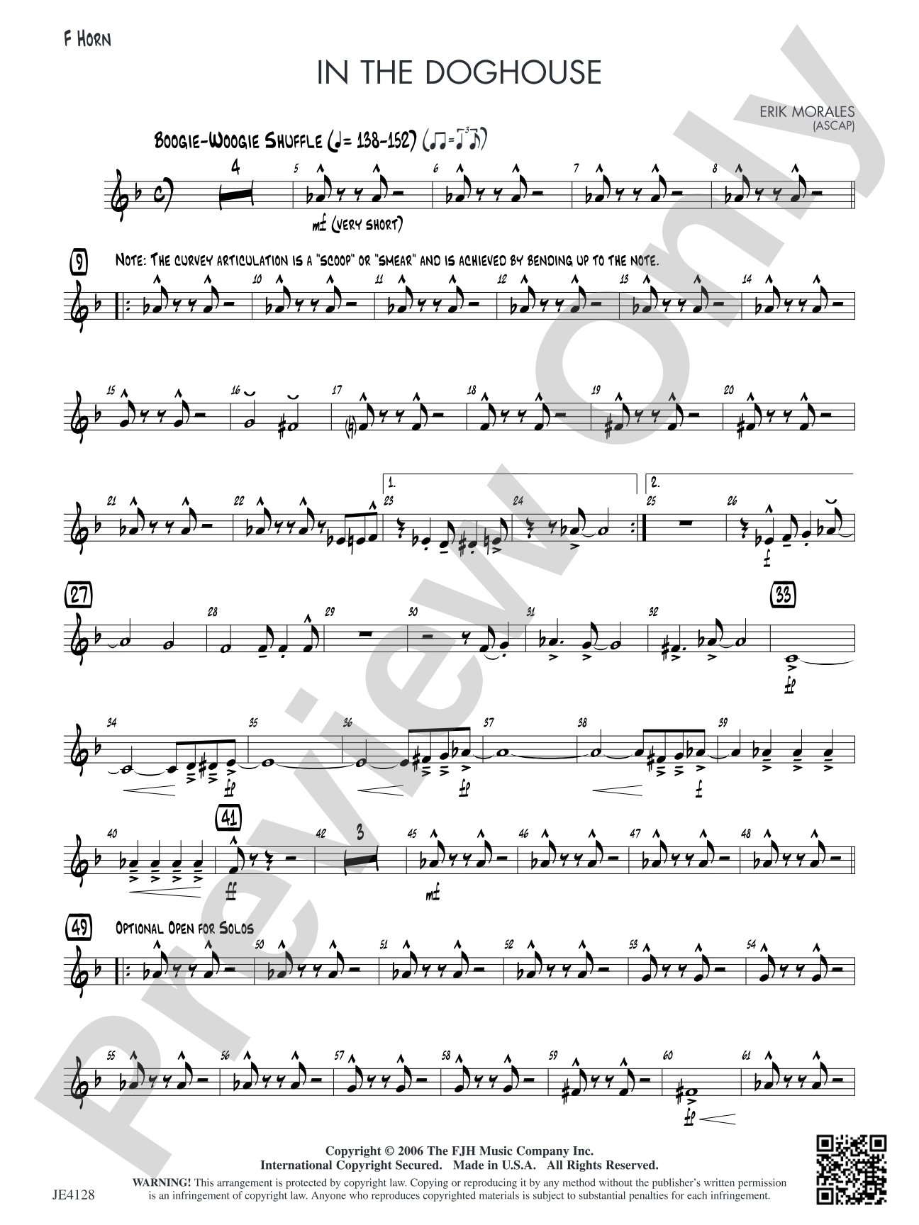 In the Doghouse: F Horn (Alternate Part)