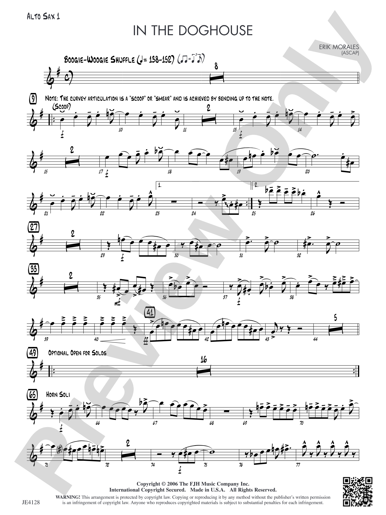 In the Doghouse: Alto Sax 1