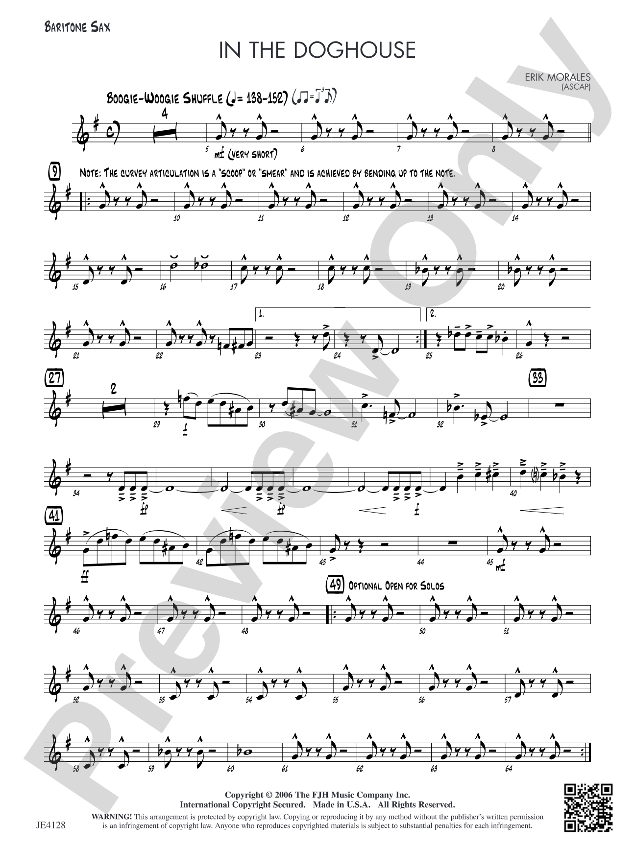 In the Doghouse: Opt. Baritone Sax