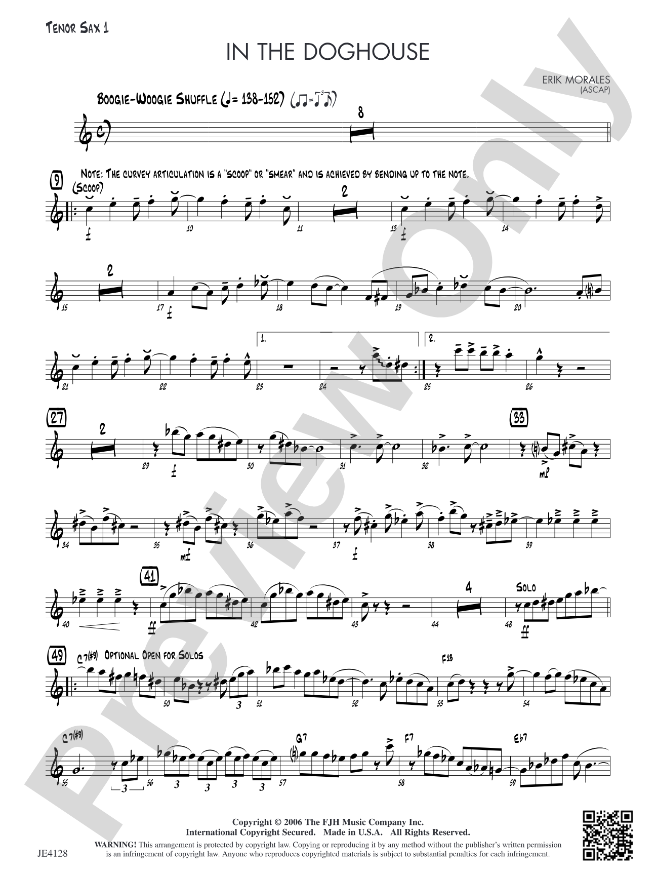In the Doghouse: Tenor Sax 1