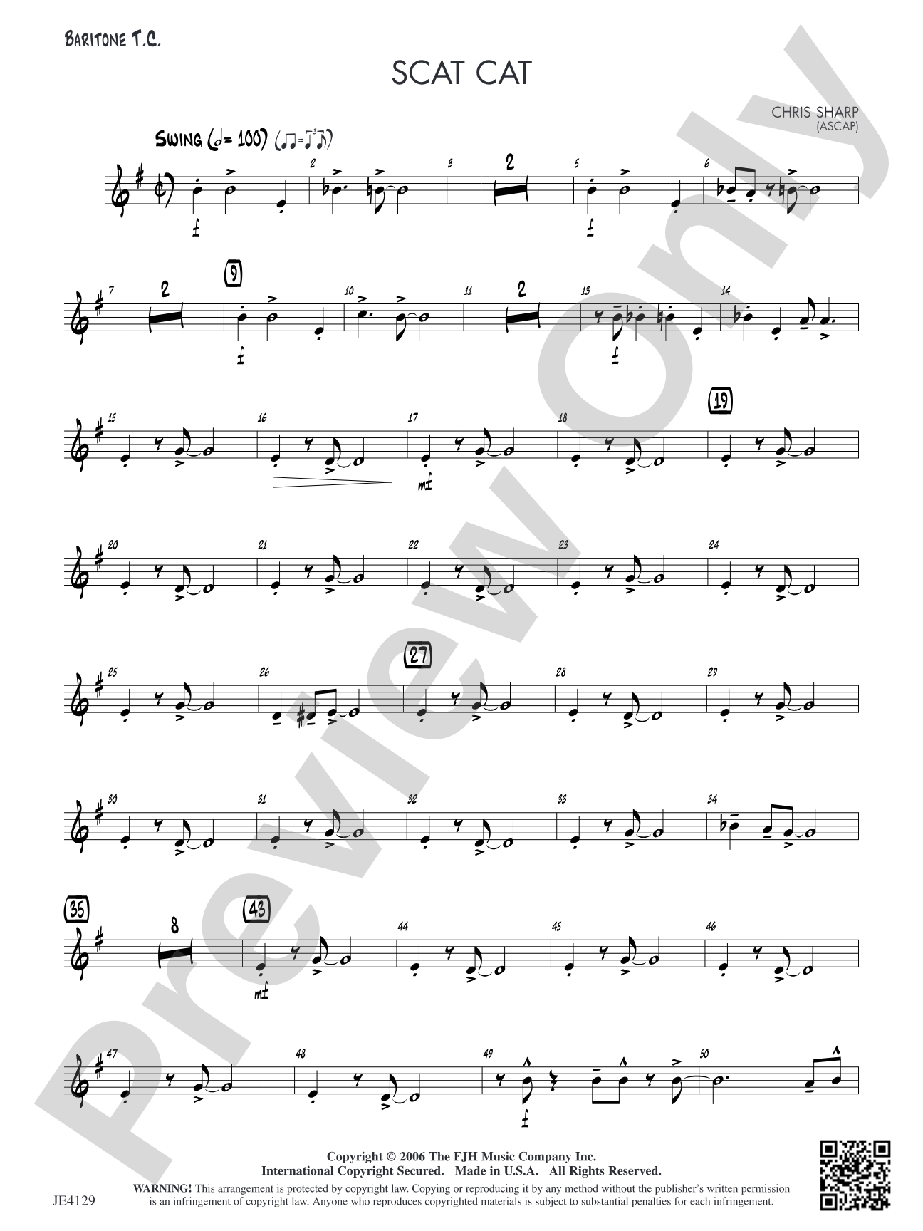 Scat Cat: Alternate Baritone T.C.