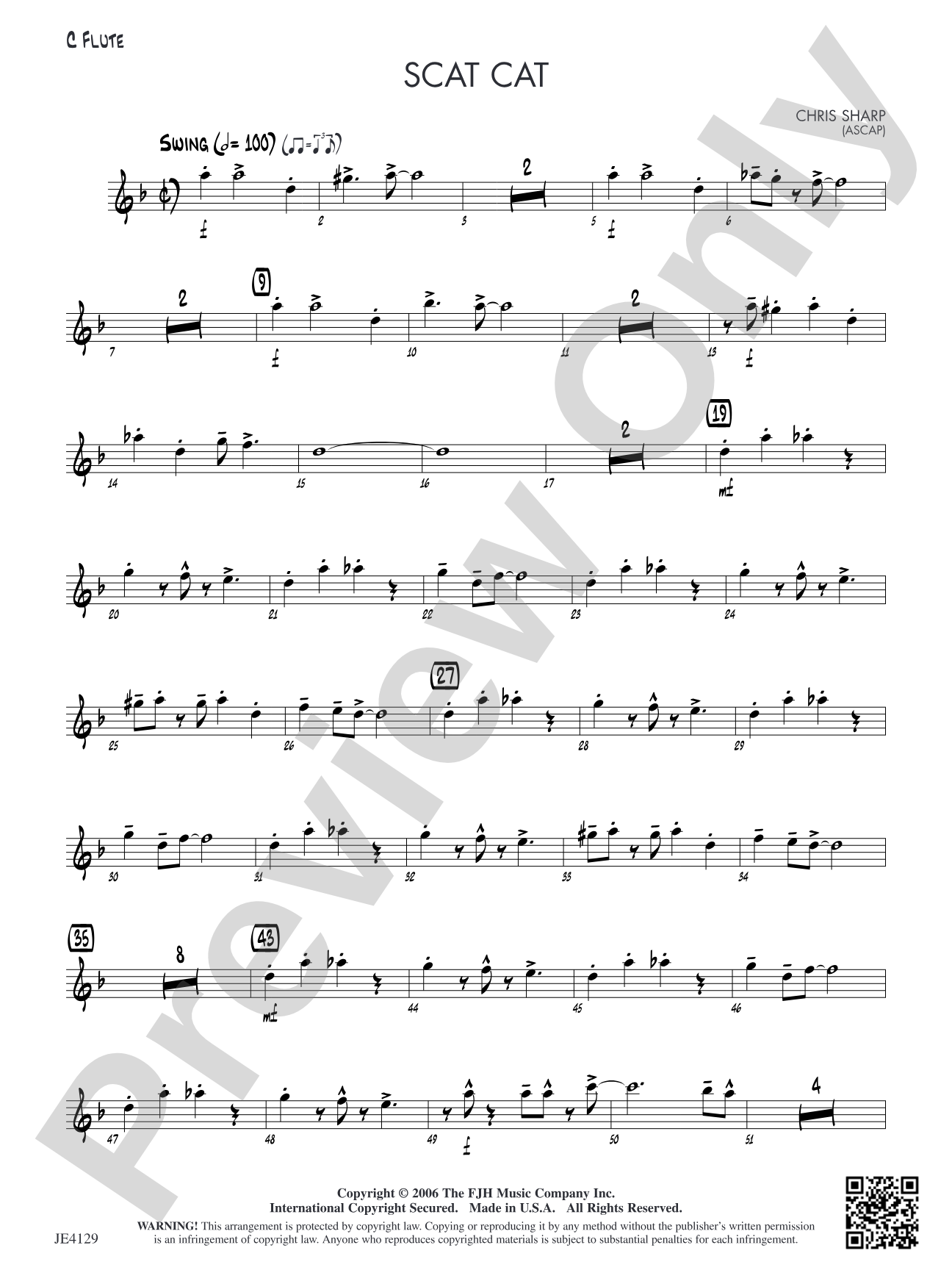 Scat Cat: Alternate C Flute