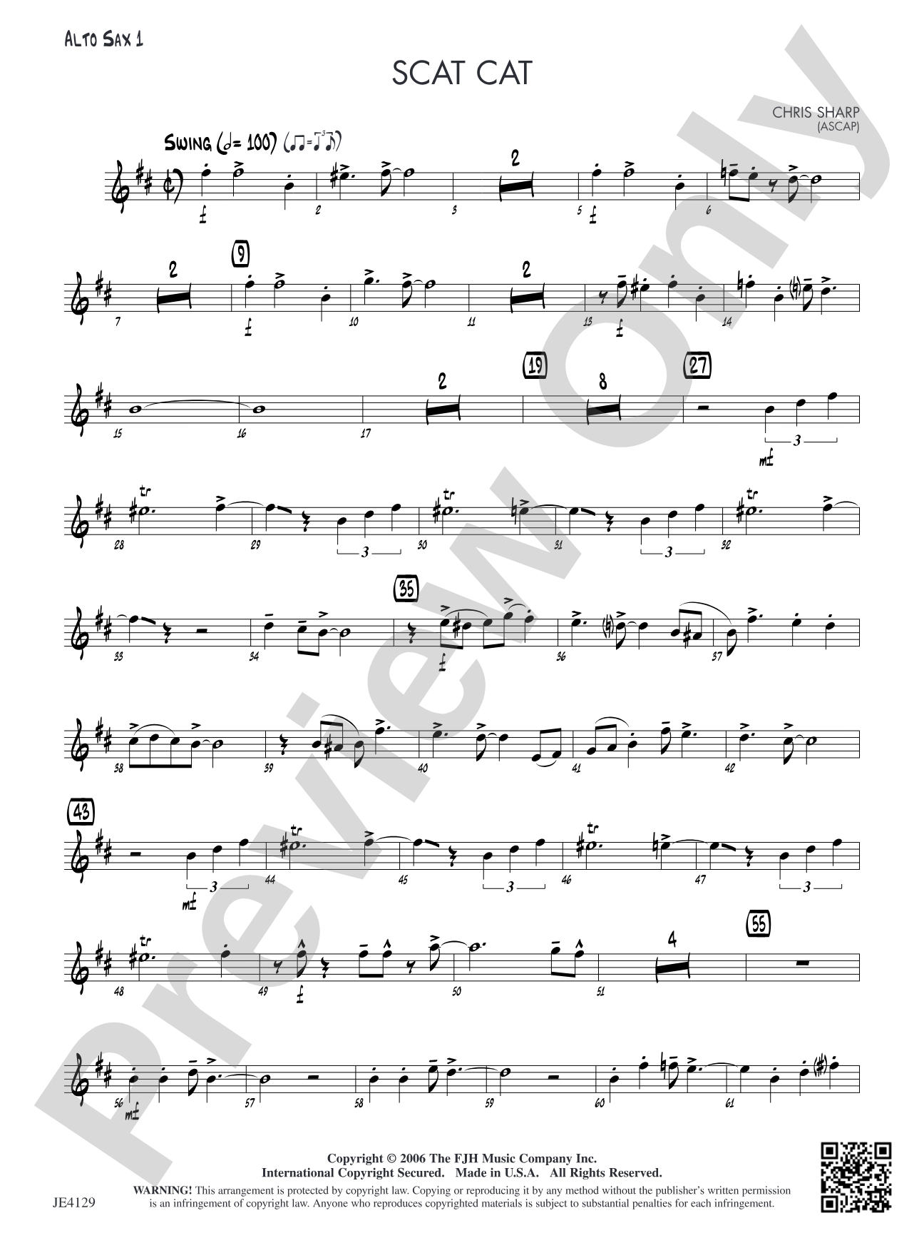 Scat Cat: Alto Sax 1