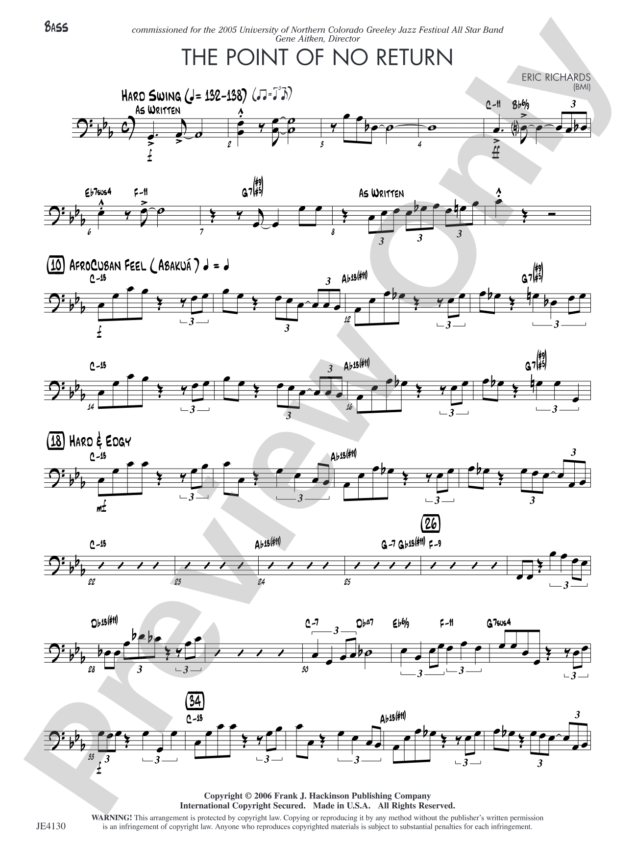 The Point of No Return: Bass