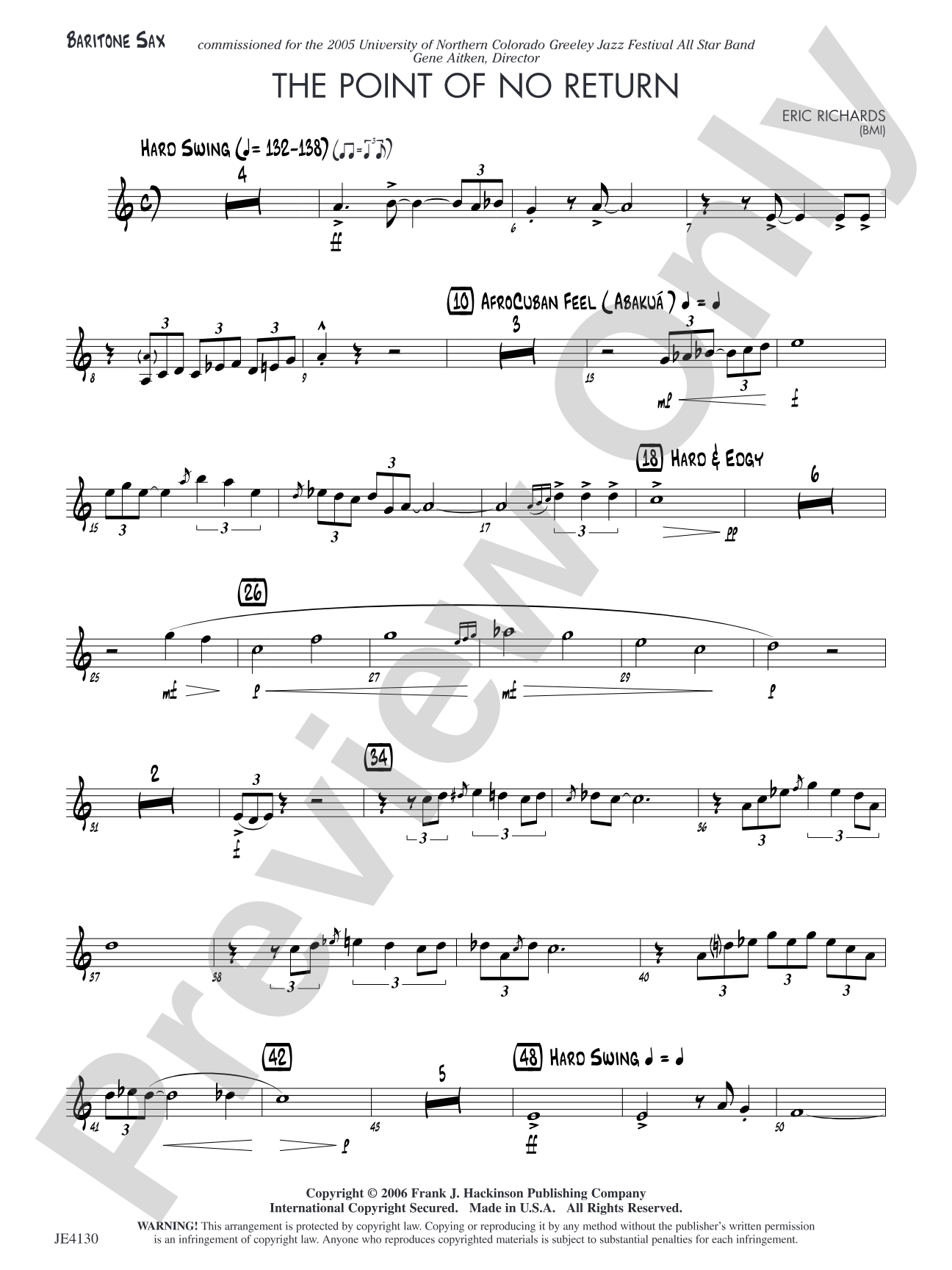 The Point of No Return: Baritone Sax