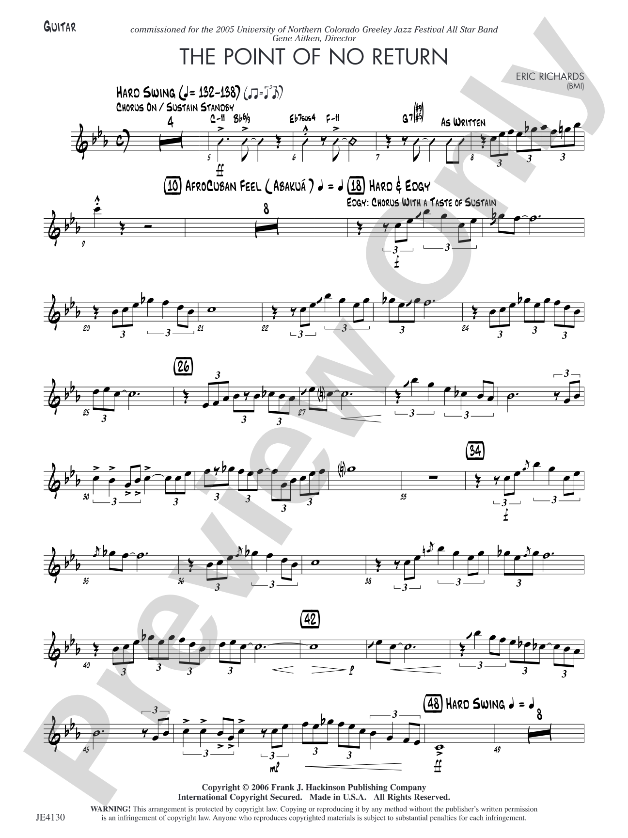 The Point of No Return: Guitar