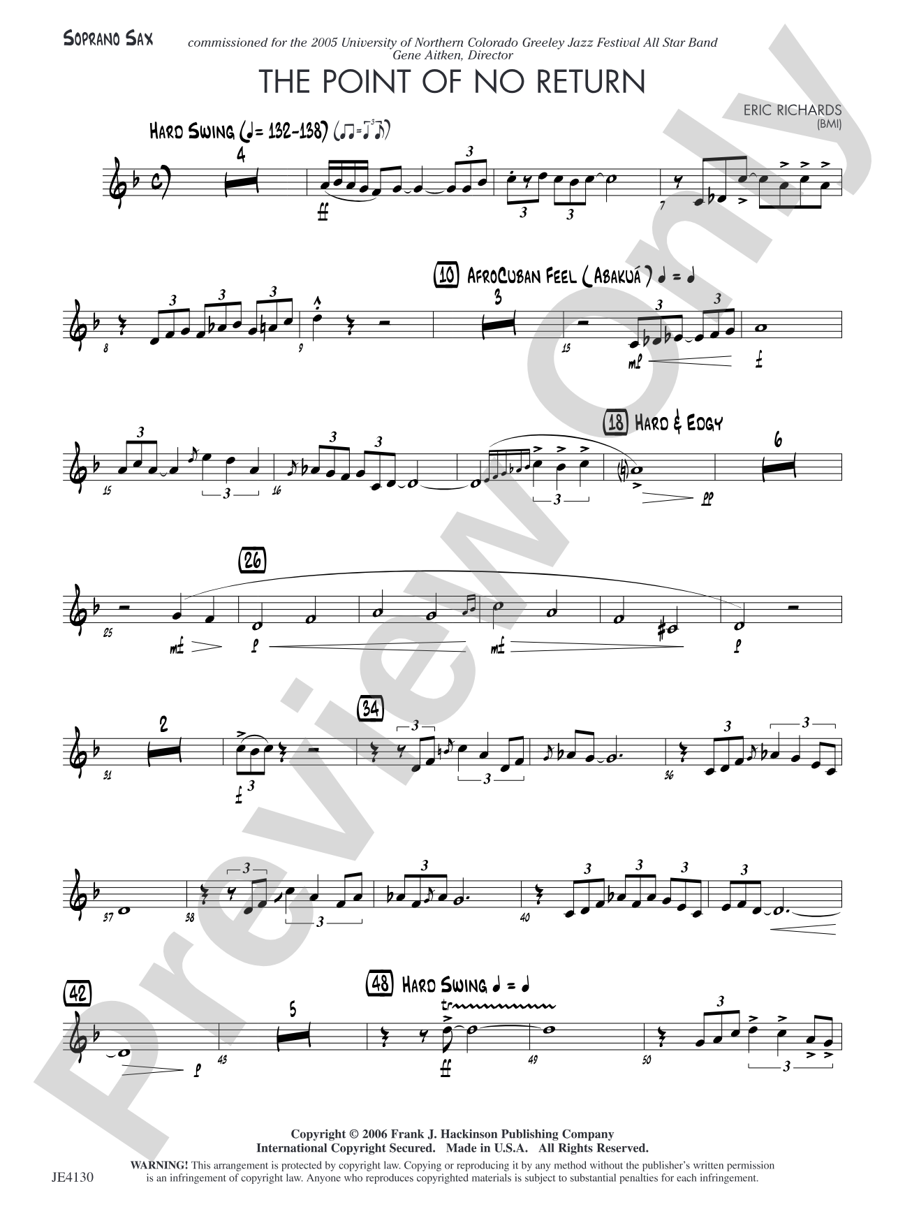 The Point of No Return: Soprano Sax