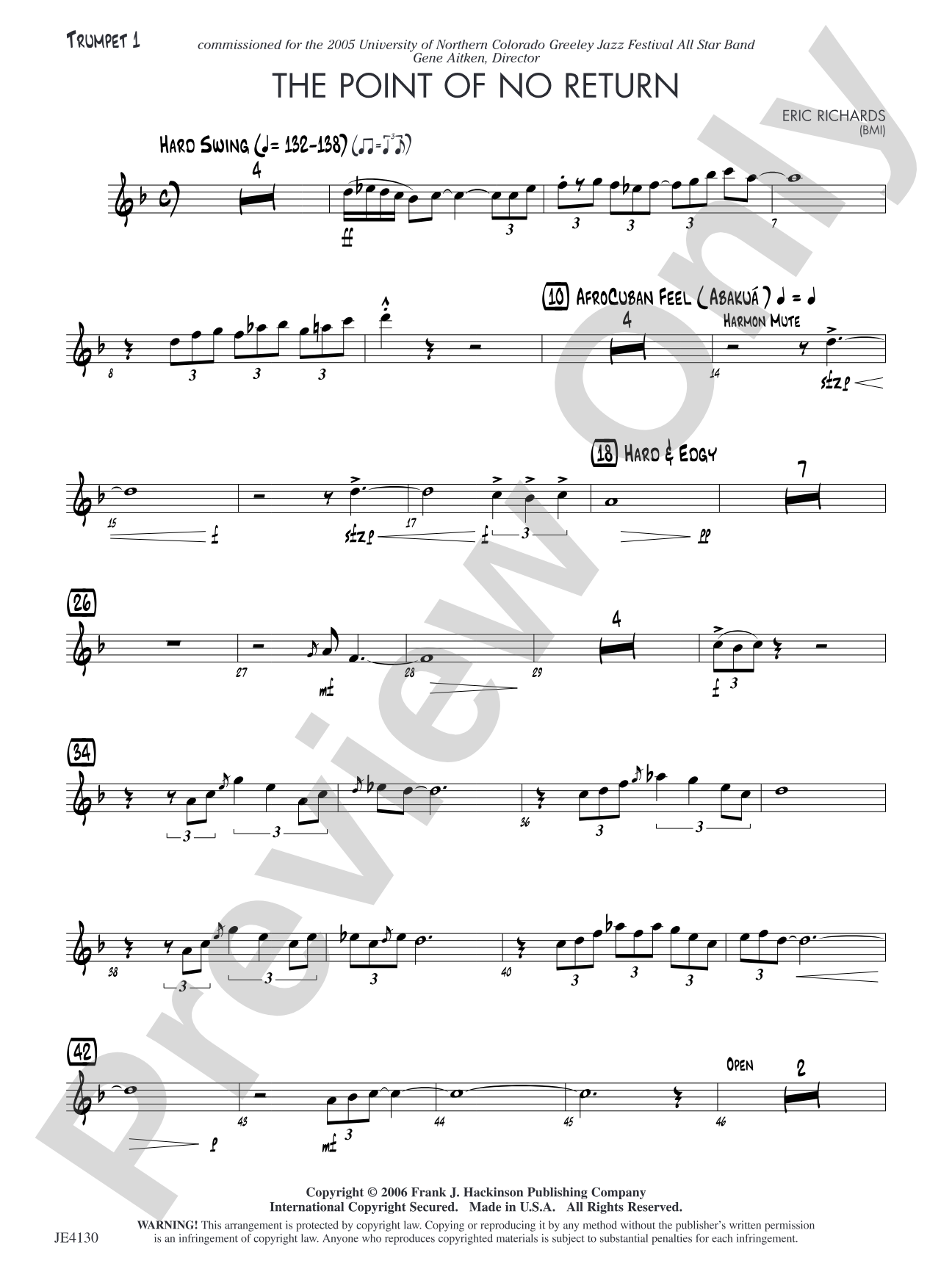 The Point of No Return: Trumpet 1