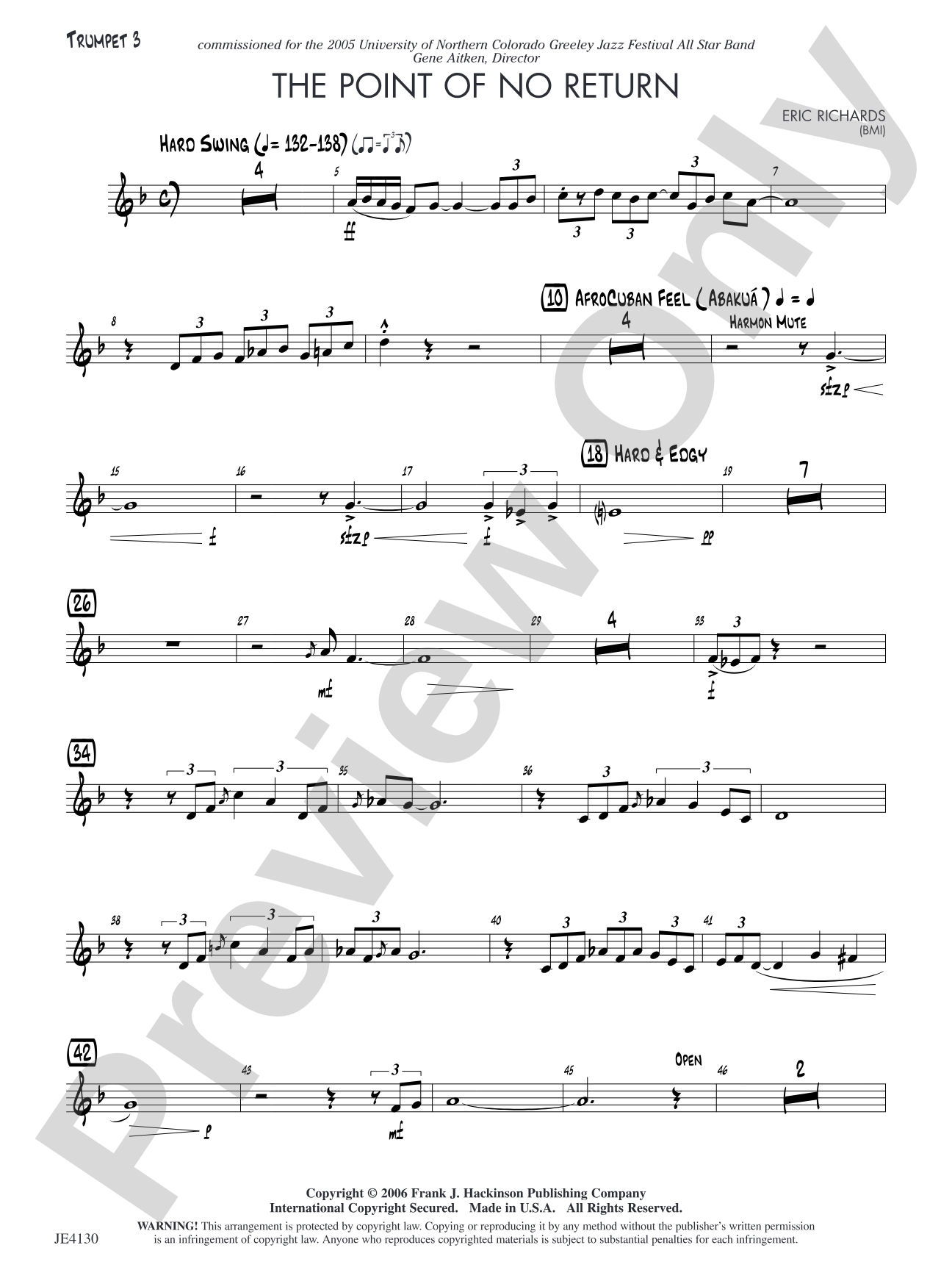 The Point of No Return: Trumpet 3